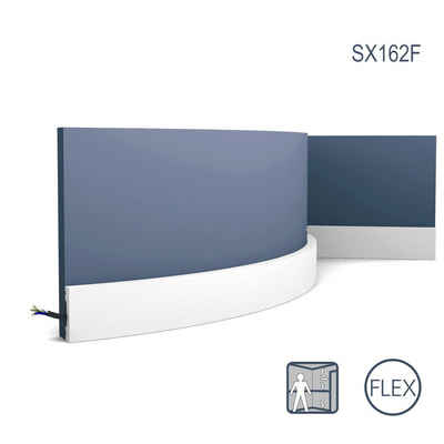 Orac Decor Flexprofil »SX162F« (1-St., Flexible Sockelleiste, Stuckleiste, Zierleiste, 2 m), weiß, vorgrundiert