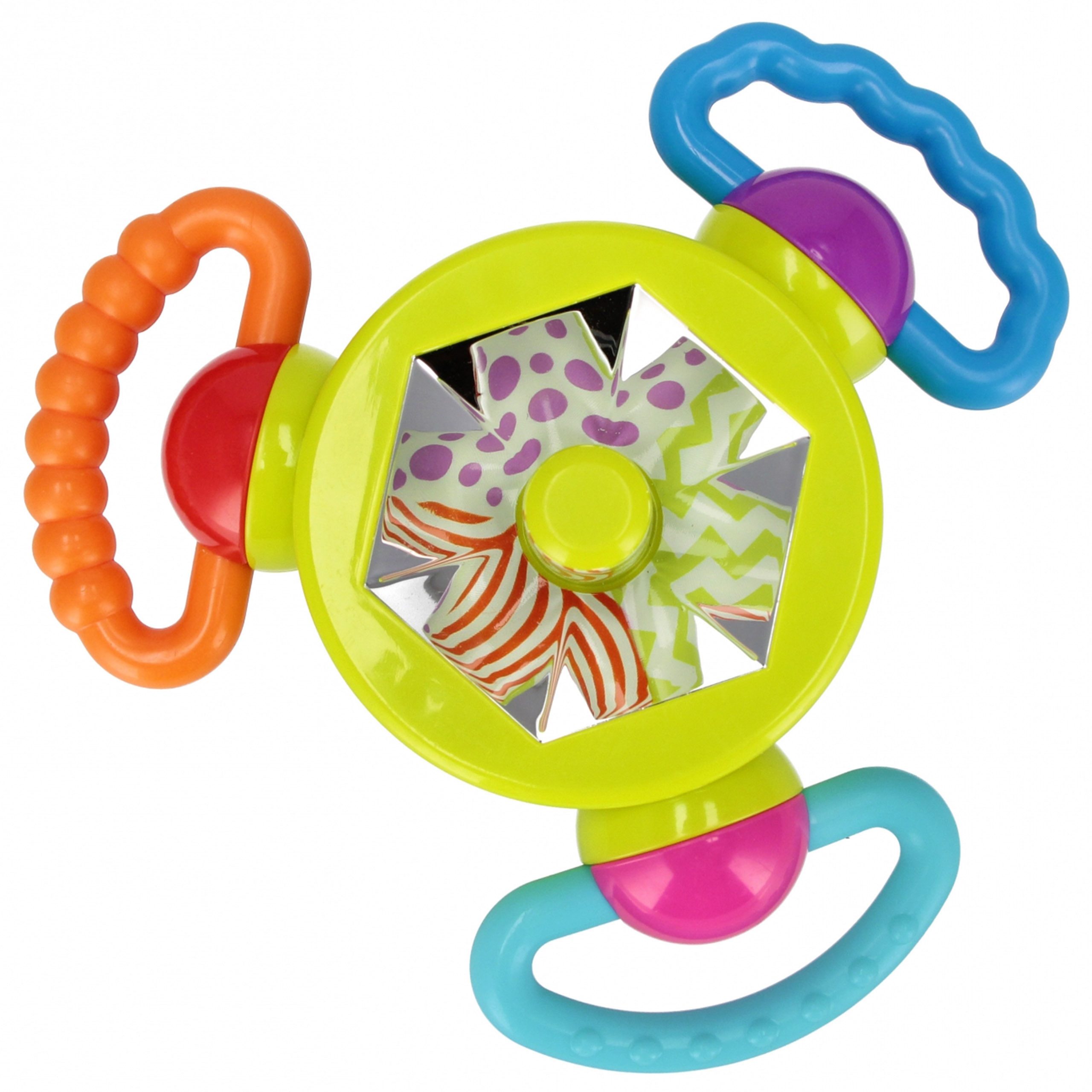 BAM BAM Lernspielzeug Bam Bam RASSELSPIELZEUG mit Kaleidoskop sensorisches BEISSPIELZEUG 3m+