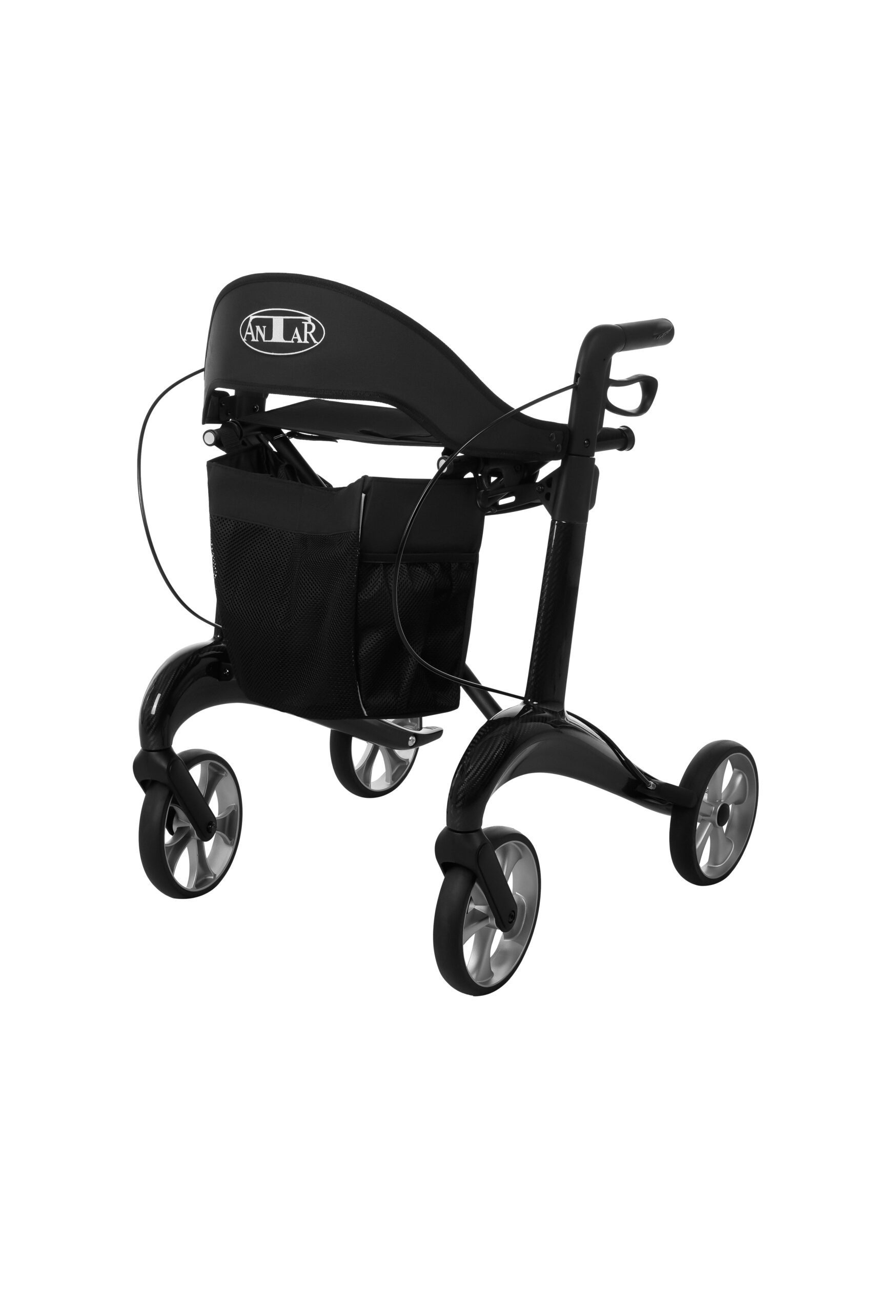 Antar Rollator Carbon ultraleicht 5,5 kg, Softreifen – faltbar und belastbar