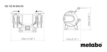 metabo Kombischleifer DS 125 M, max. 2980 U/min, Doppelschleifmaschine im Karton