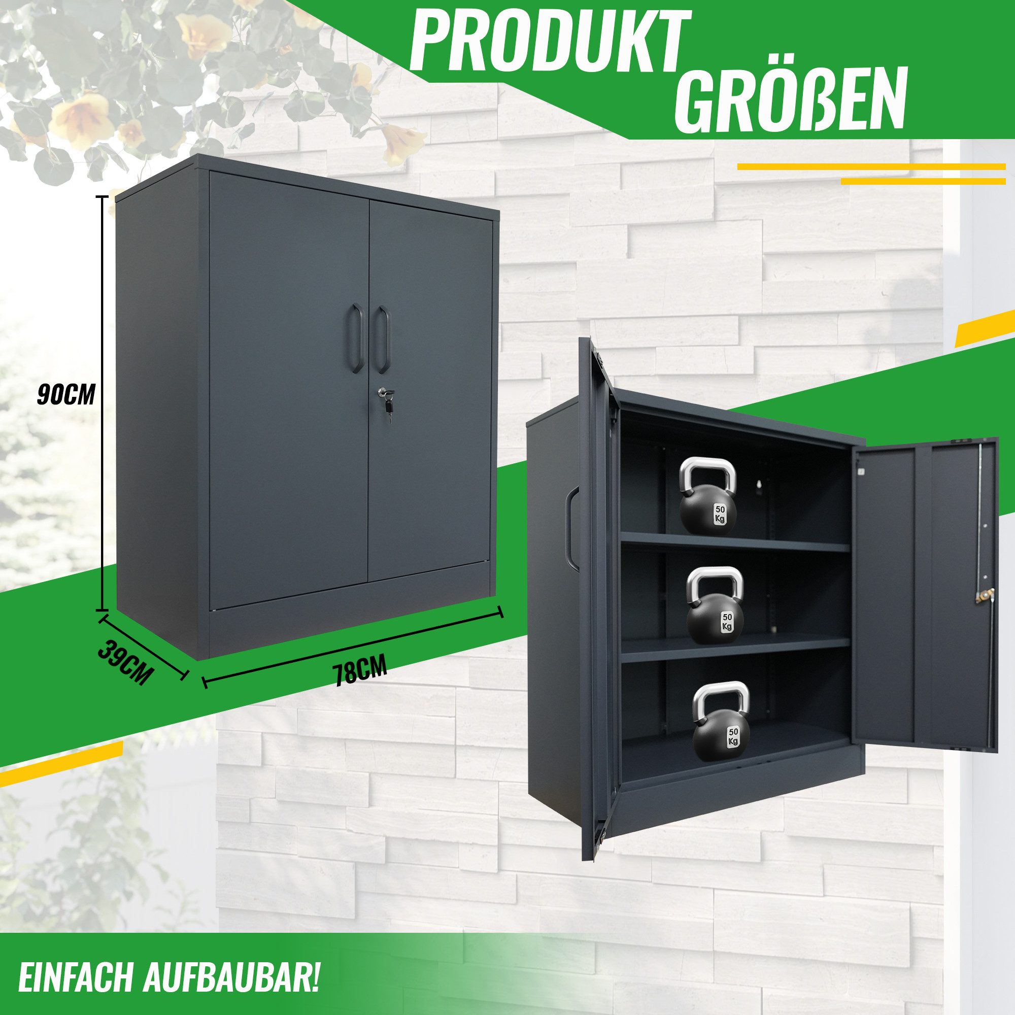 ONDIS24 Aktenschrank Mehrzweckschrank Stahlschrank - Büroschrank Metallschr günstig online kaufen