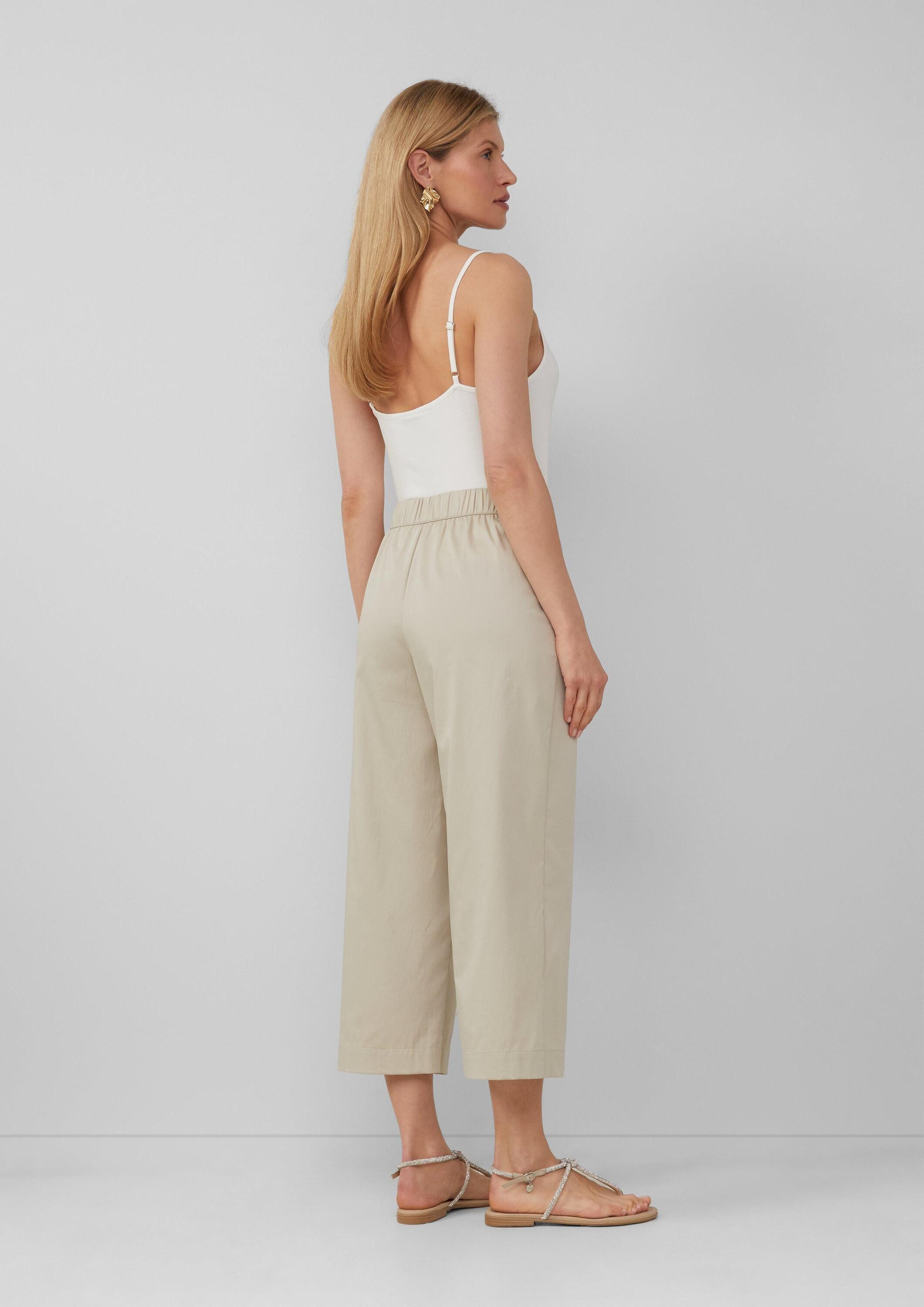 s.Oliver Culotte Hose Culotte aus Popeline mit Elastikbund