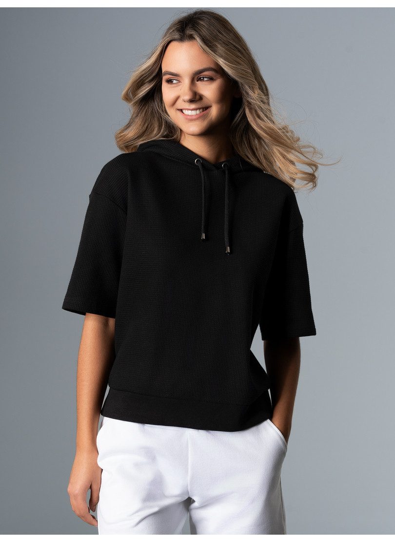 Trigema T-Shirt TRIGEMA Cropped Kapuzenshirt (1-tlg)