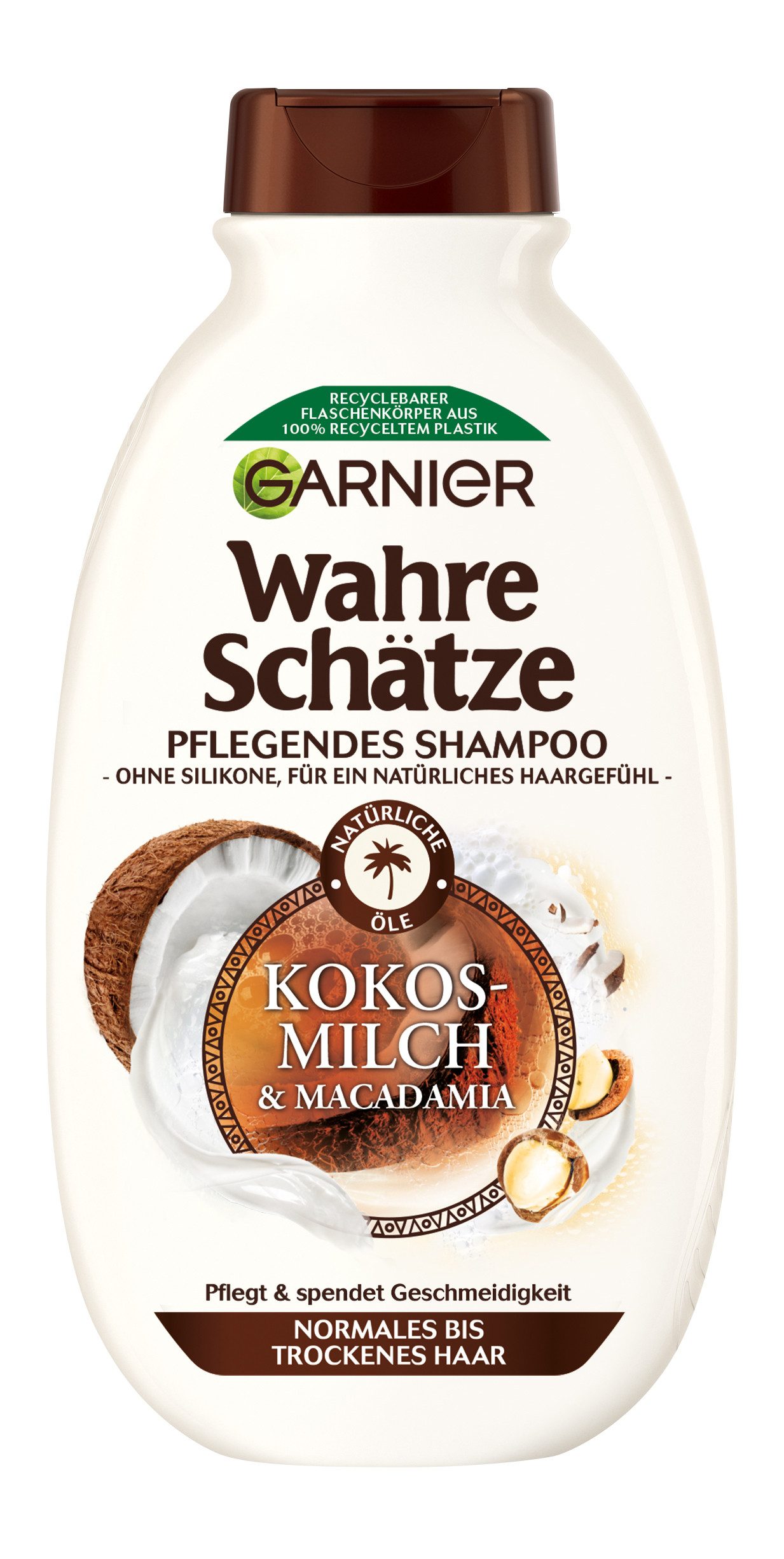 GARNIER Haarshampoo WAHRE SCHÄTZE SHAMPOO KOKOSMILCH, Packung, 6-tlg., für trockenes Haar, mit intensiver Pflege, ohne Silikone