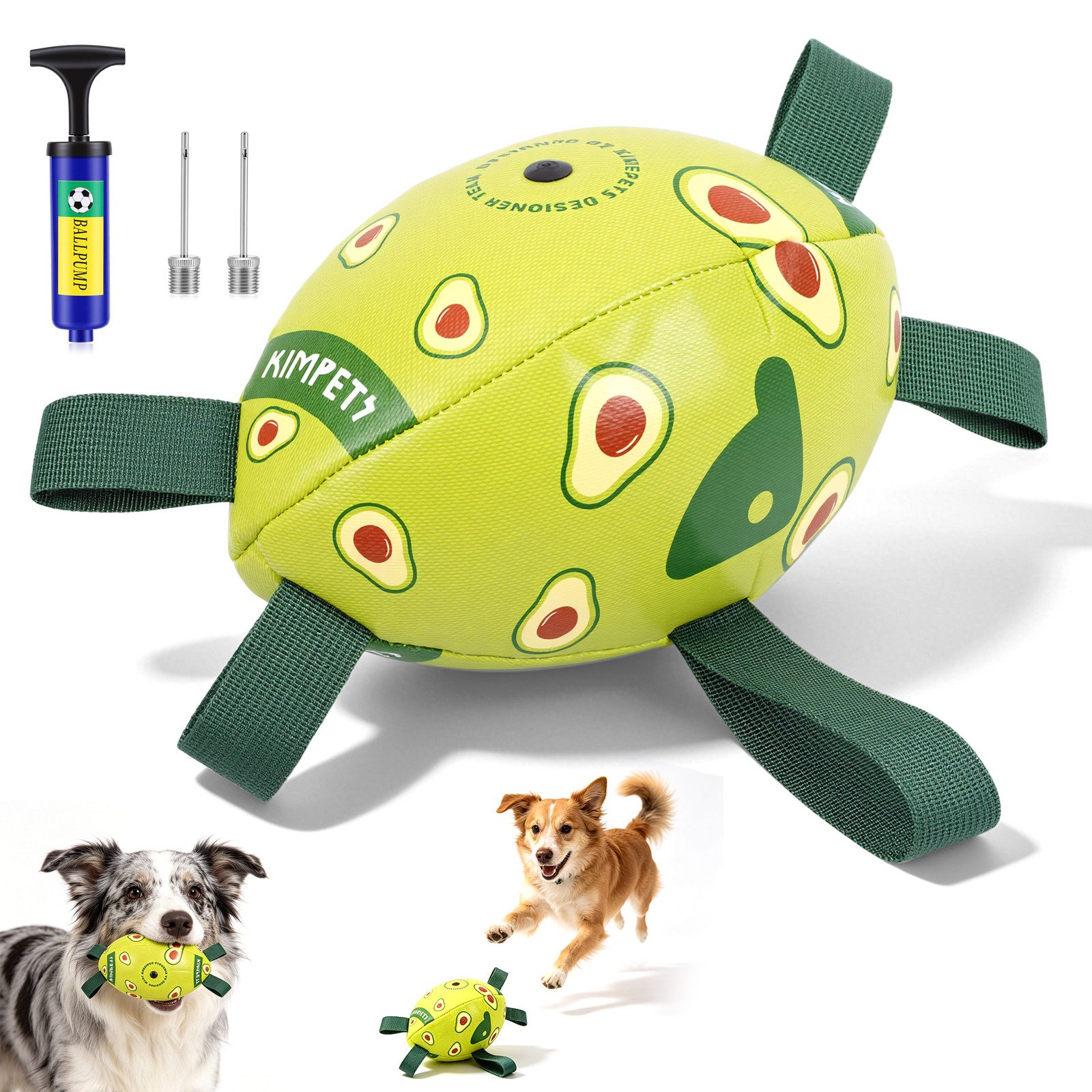BlingBin Tierball Hunde Fußball Spielzeug Kauspielzeug Hundespielzeug Ball PU Leder, PU-Leder, 1 Stück (1-tlg) für kleine,mittelgroße und große Rassen,Outdoor,Indoor,Rasen,Schwimmen