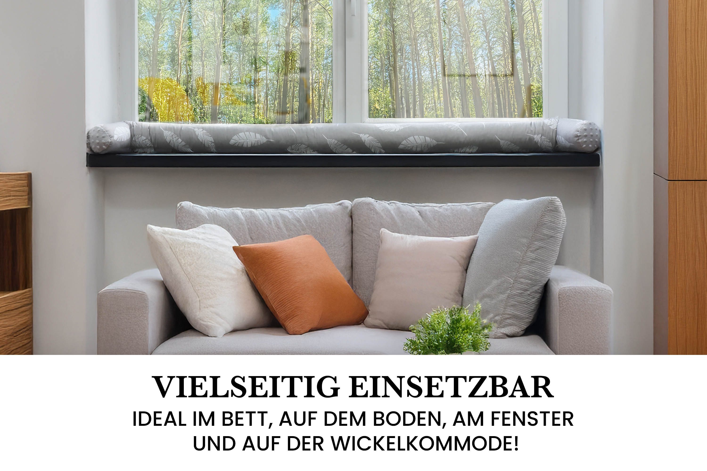 Amilian Nestchenschlange Bettschlange 210cm - Seitenschläferkissen - Nestschlangen, (Nestchenschlange für Kinderbett, Nestchen, Bettumrandung als Kopfschutz, Ka – Bild 5 von 5