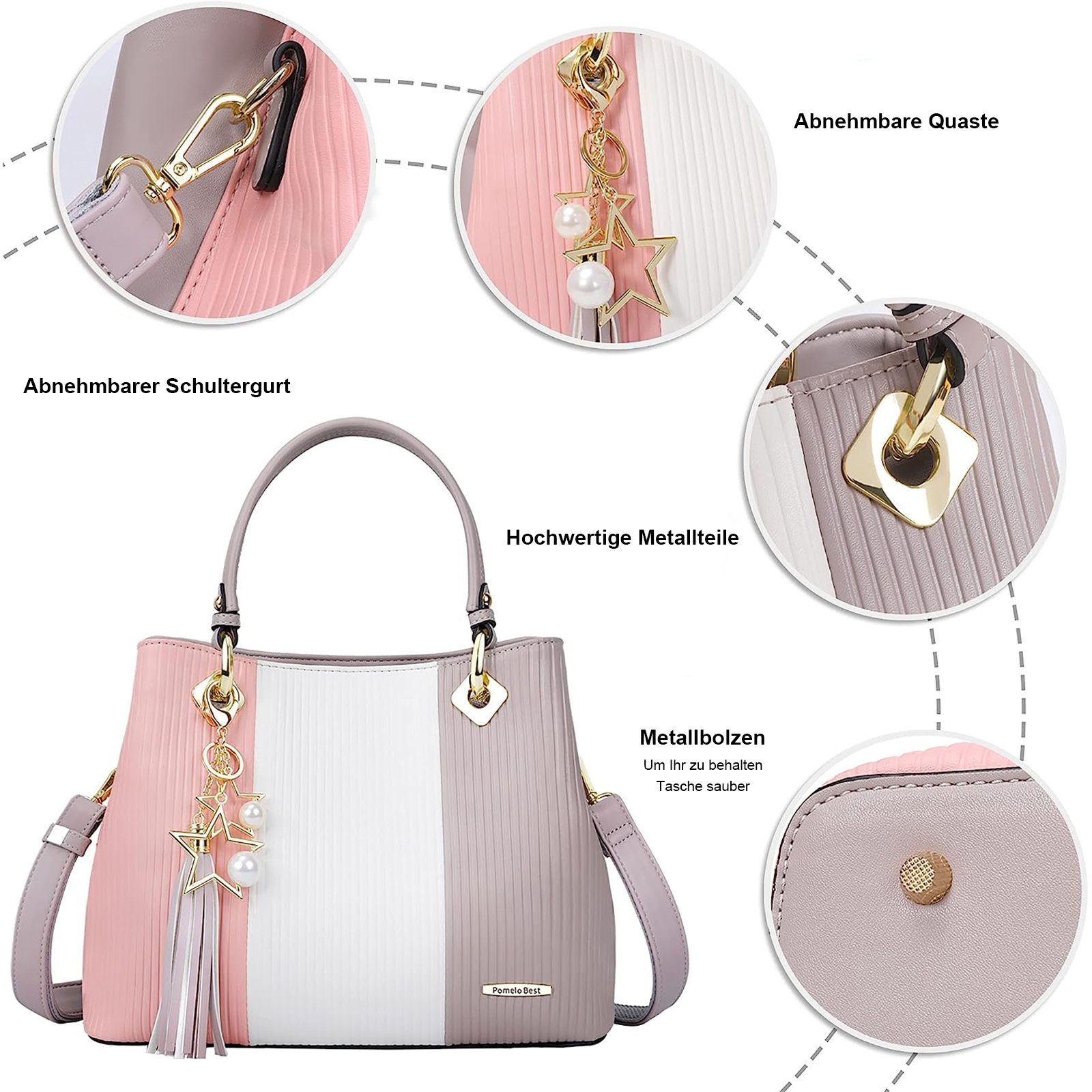 REDOM Henkeltasche Umhängetasche Handtasche Tragetasche Aktentasche Tasche günstig online kaufen