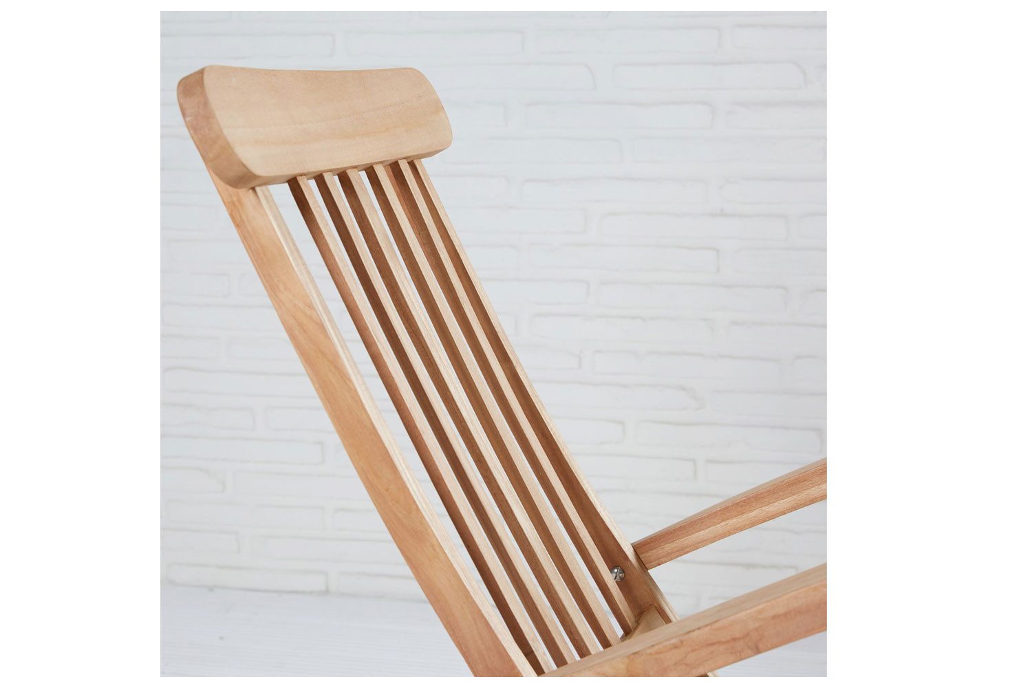 dasmöbelwerk Gartenstuhl Gartenliege Colorado Deckchair klappbar Teak Natur 160x59x88 cm