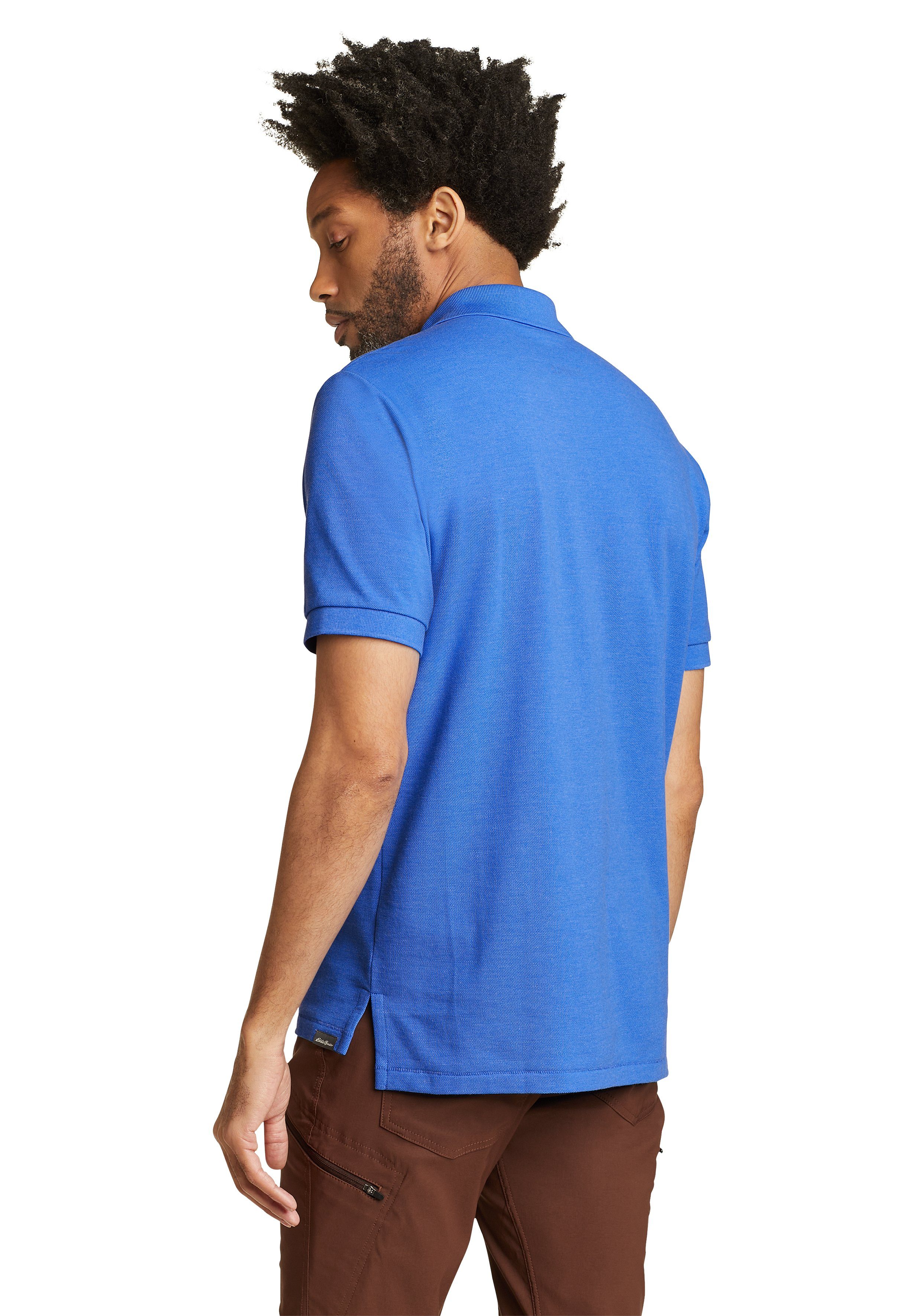 Eddie Bauer Poloshirt - Pro Brilliantes Poloshirt Blau Field bestickt