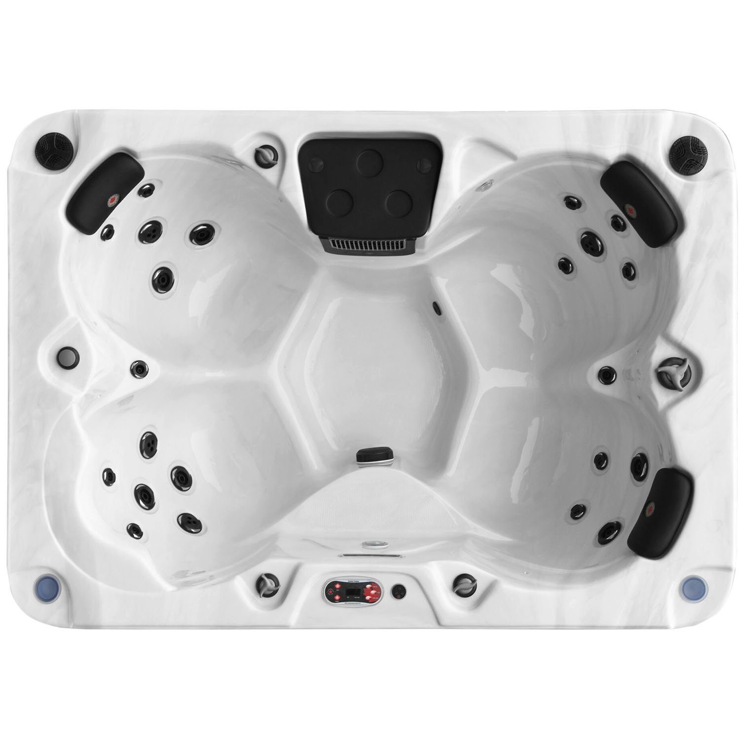 Canadian Spa GmbH Whirlpool Calgary UV, 213 cm x 150 cm, für 4 Personen, Inkl. UV & Ozon, Plug & Play-Funktion