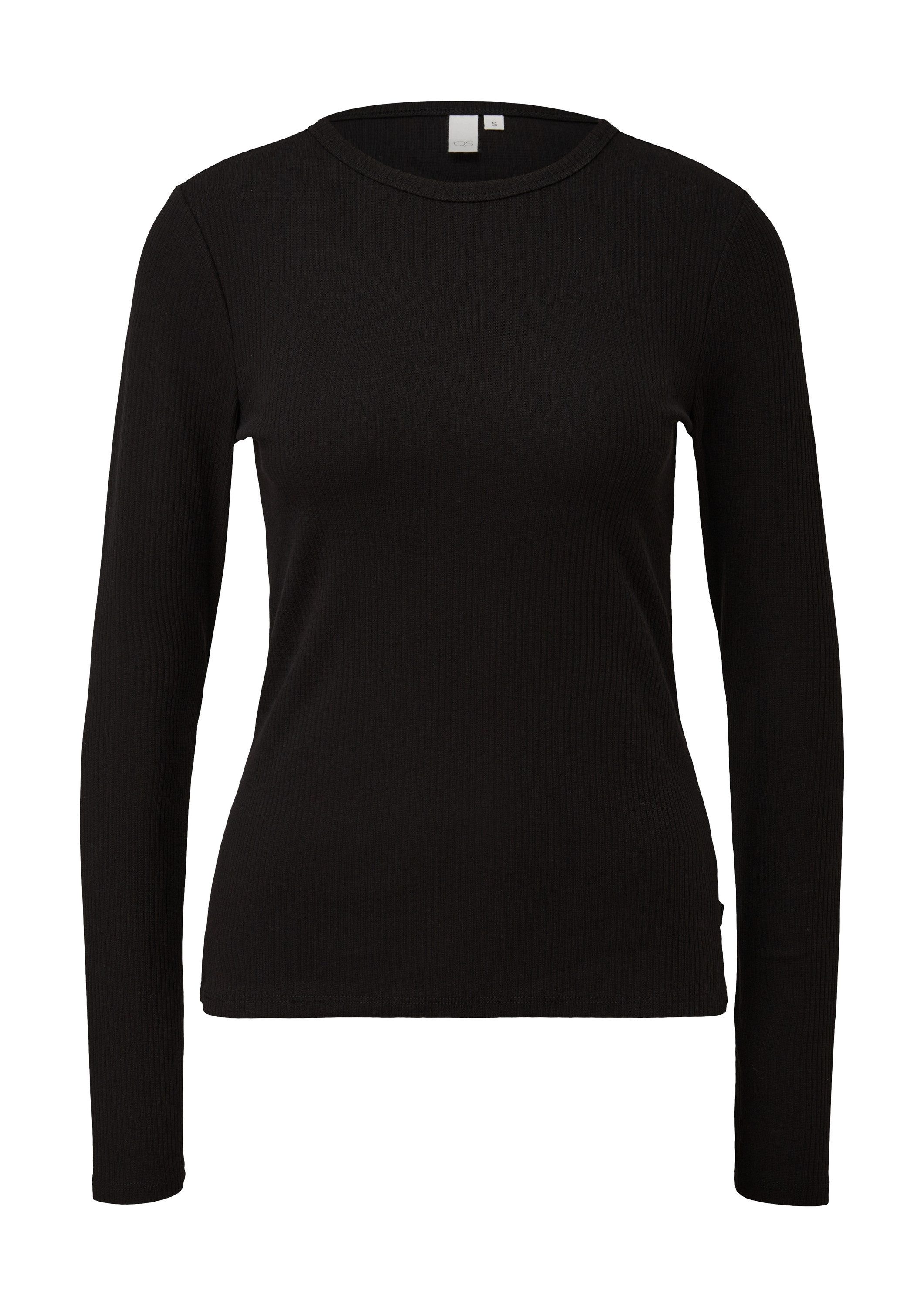 QS Langarmshirt T-Shirt Geripptes Longsleeve im günstig online kaufen