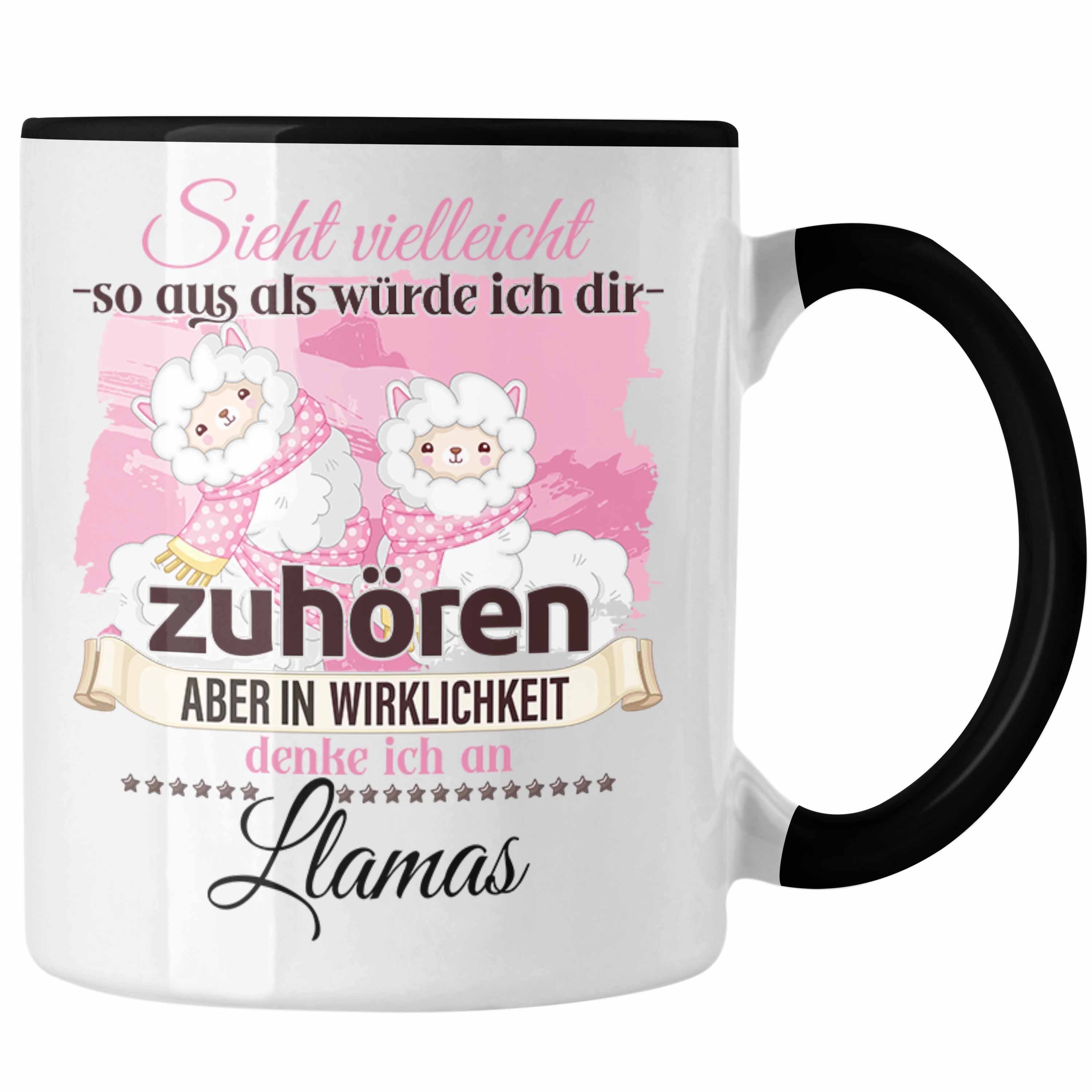 Llama Geschenk Trendation Schwarz Alpaka Liebhaber Lustig Tasse Tasse Geschenkidee Trendation -
