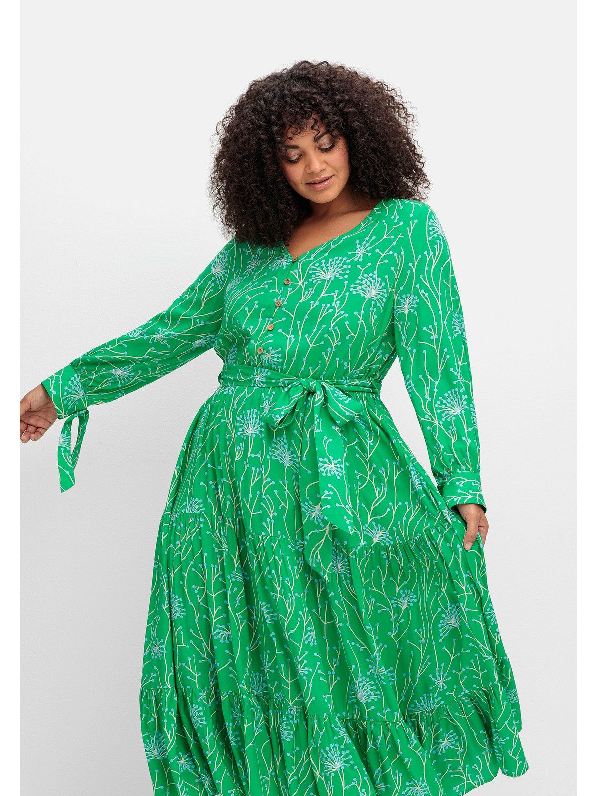 sheego by Joe Browns Maxikleid Große Größen mit floralem Alloverdruck