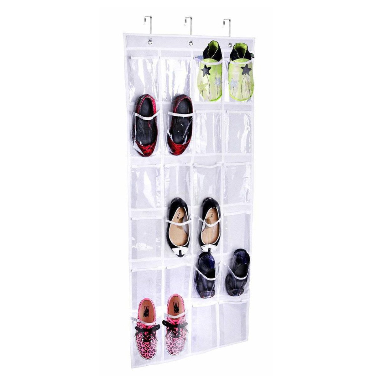 Rnemitery Schuhregal 24 Taschen Schuhaufbewahrung Hängend Kleiderschrank Organizer