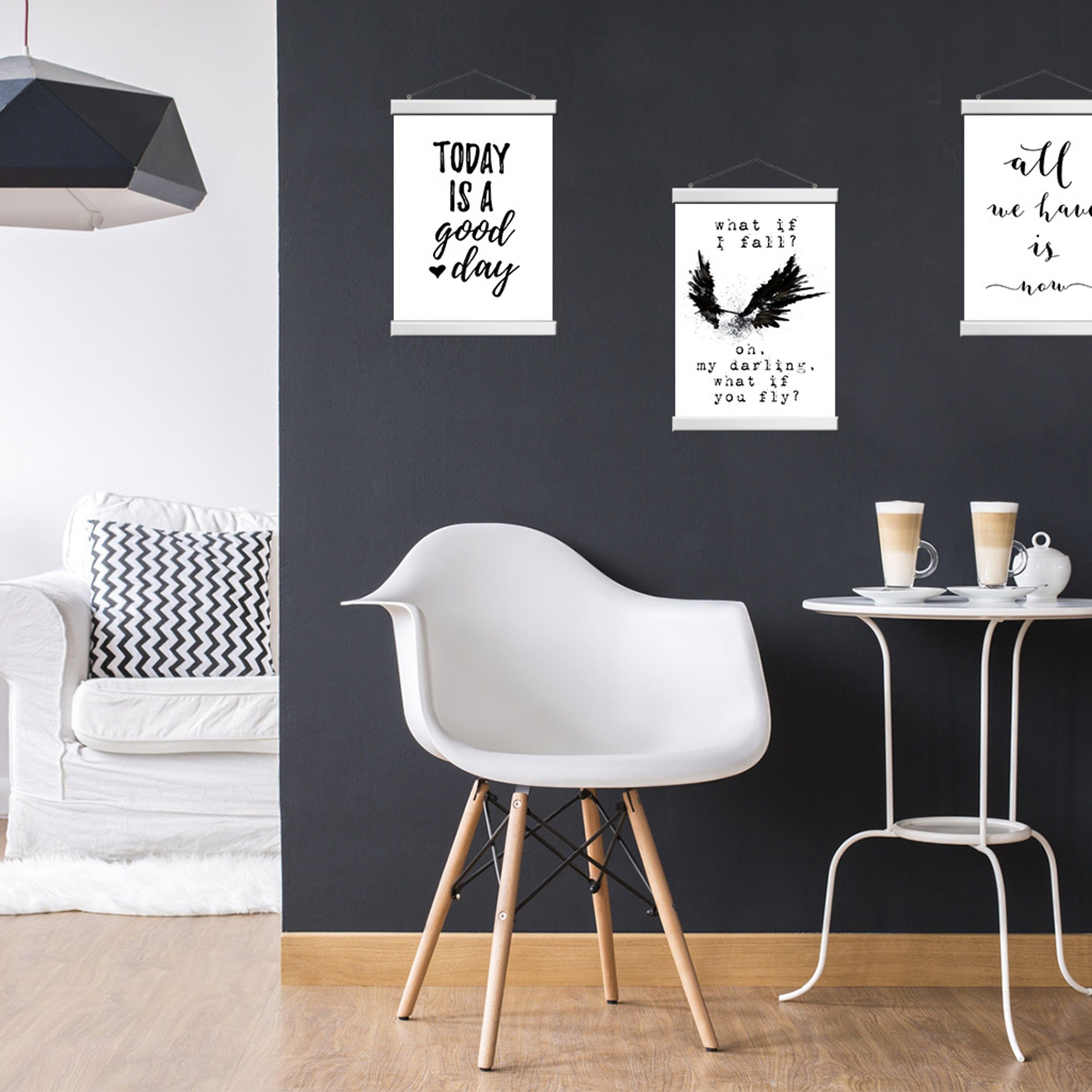 artissimo Bilderleiste Magnetische Posterleiste 50 cm Weiß für DIN A2 / 50×70 – Bild 4 von 4