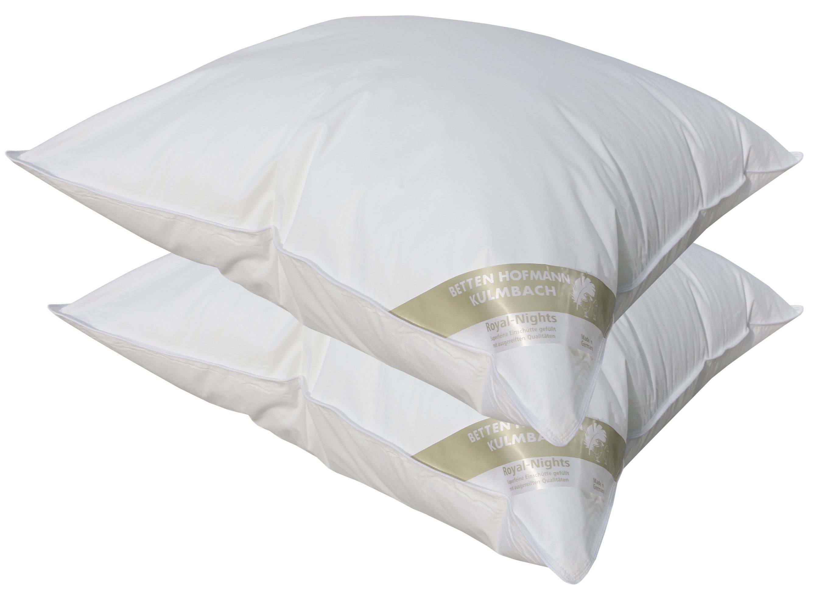 Betten Hofmann Kunstfaserkopfkissen 2 Stück Betten Hofmann Basic Allergiker Kopfkissen 80x80 cm 850 g, Füllung: 100% Polyester-Hohlfaserkugel, Bezug: 100% Baumwolle, Seitenschläfer, 2-tlg., prall befüllt, für Allergiker geeignet, hergestellt in Deutschland
