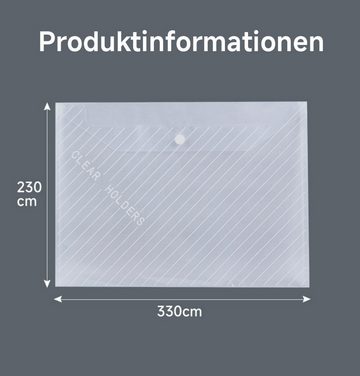 Caterize Dokumententasche 20 St. A4 zum Abheften,Dokumententasche mit Klettverschluss (20-tlg)