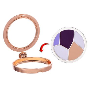 Morella Kette mit Anhänger Coinkette Halskette roségold 70 cm für 33 mm Coins (2-tlg), Zirkoniakette inkl. austauschbarem Coin, roségold, im Samtbeutel