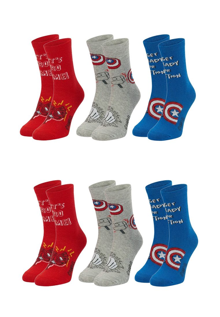 Socken The Avengers Kinder Jungen Socken 6er Pack