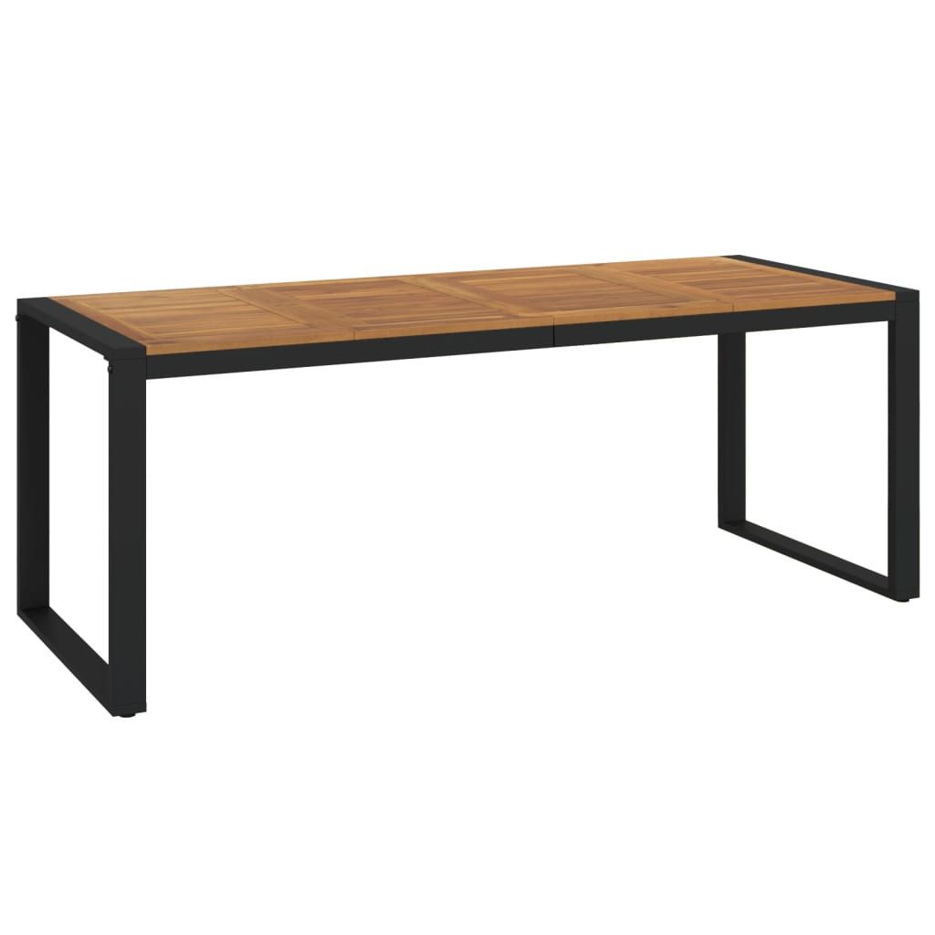 vidaXL Gartentisch Gartentisch mit Gestell U-Form 200x90x75 cm Massivholz (1-St)