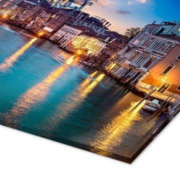 Posterlounge Acrylglasbild Jan Christopher Becke, Canal Grande in Venedig am Abend, Italien, Fotografie