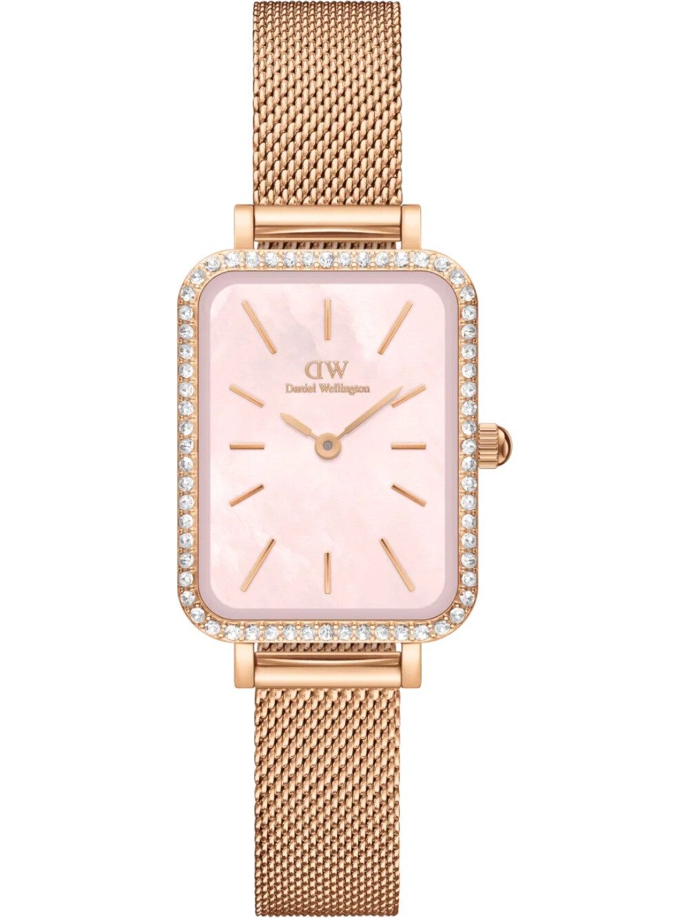 Daniel Wellington Quarzuhr Daniel Wellington DW00100669 Damenuhr Quadro Charm Bezel 26mm 3ATM Daniel Wellington DW00100669 Damenuhr Quadro Charm Bezel 26mm 3ATM