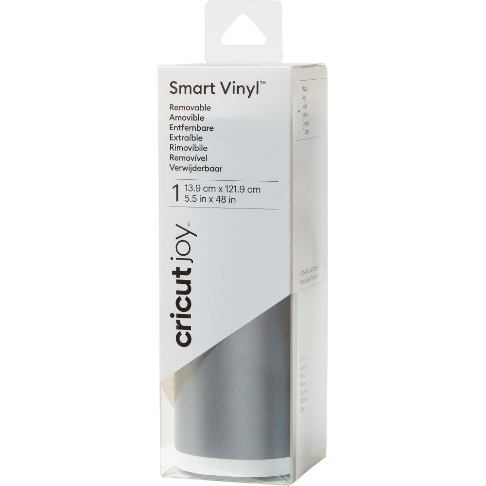 Cricut Druckerpapier Cricut Smart Vinyl Ablösbar Joy 14x122cm (silber) Folie., Ablösbare Vinylfolie in Silber