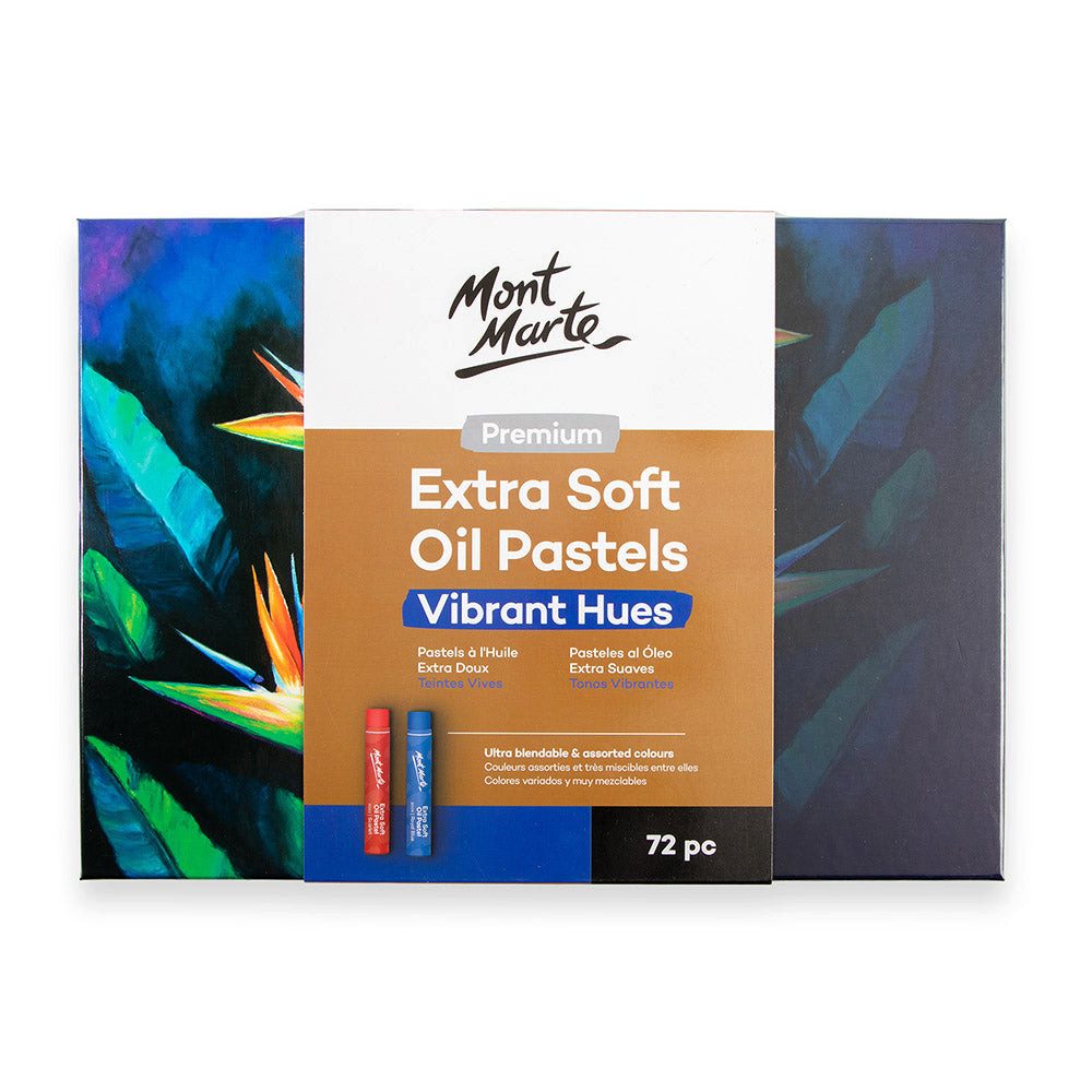 Pastellkreide - Extra weiche Ölpastellkreide Ölkreiden Set- Lebendige Farben 72 Stk.
