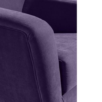 58 aufm Kessel Sessel Sessel Kachka Bezug Veloursstoff Buche natur / violett 21081 (Sparpreis inkl. Kostenlosem Versand, 1-St), hochwertig verarbeitet,bequemer Sitz