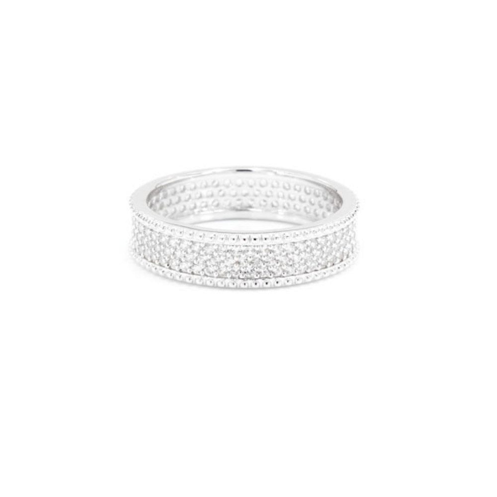 Cavill Silberring Sterlingsilber Ring Damen mit Zirkon Pavé, 20x20 mm, Echtschmuck (1-tlg)