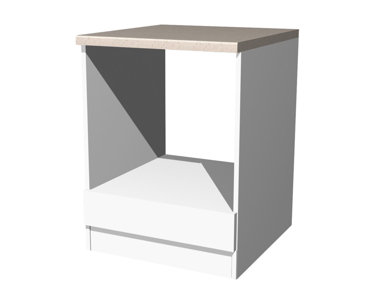 Flex-Well Herdumbauschrank Herdumbauschrank - 60 cm breit - Weiß – Witus