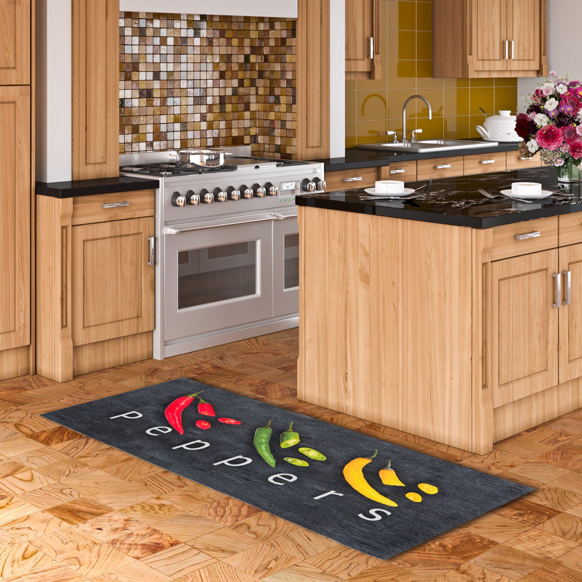 Küchenläufer Küchenläufer Teppich Trendy Peppers, Pergamon, Rechteckig,  Höhe: 5 mm