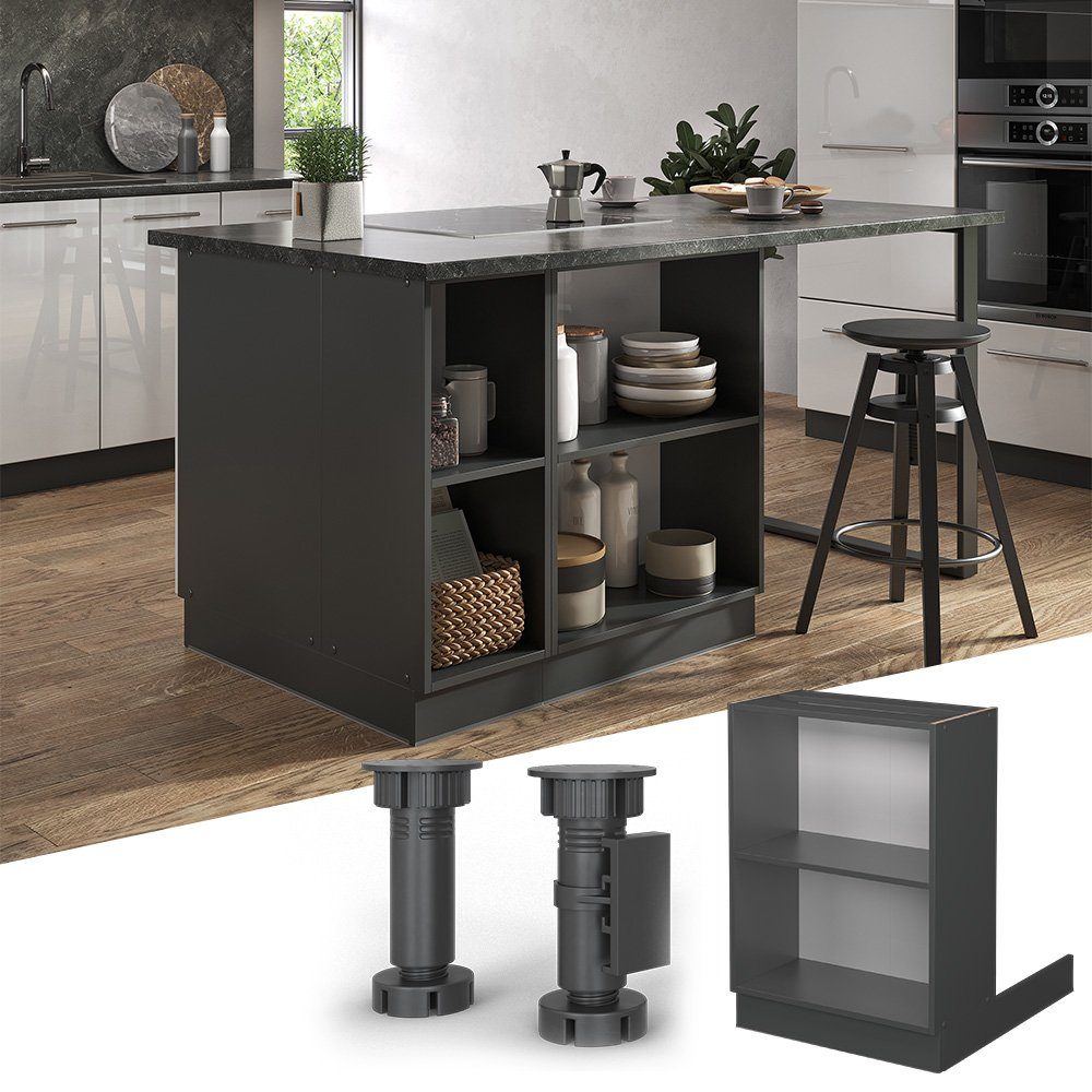 Vicco Unterschrank Fame-Line, Anthrazit, 60 cm günstig online kaufen