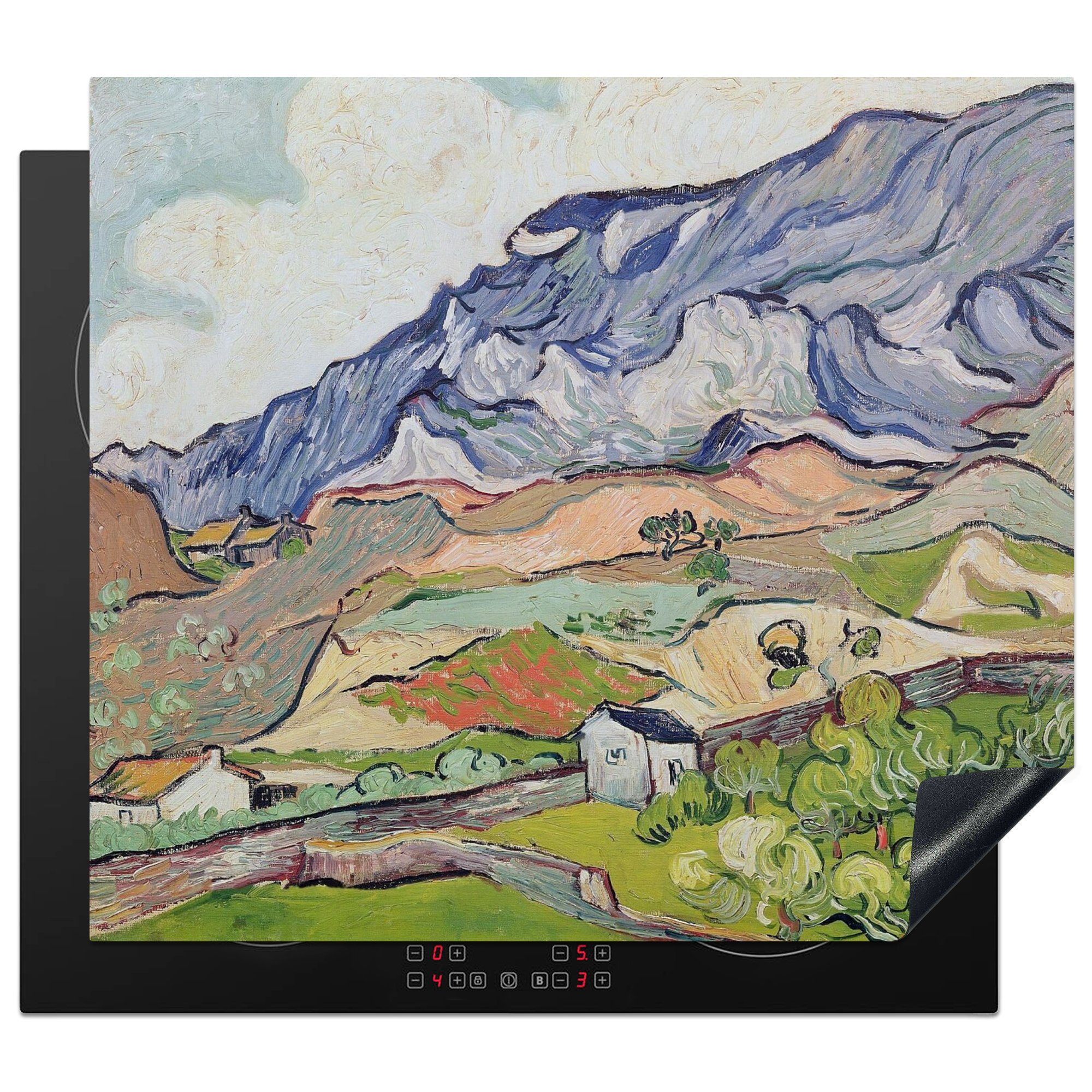 MuchoWow Herdblende-/Abdeckplatte Die Alpen - Vincent van Gogh, Vinyl, (1 tlg), 59x52 cm, Ceranfeldabdeckung für die küche, Induktionsmatte