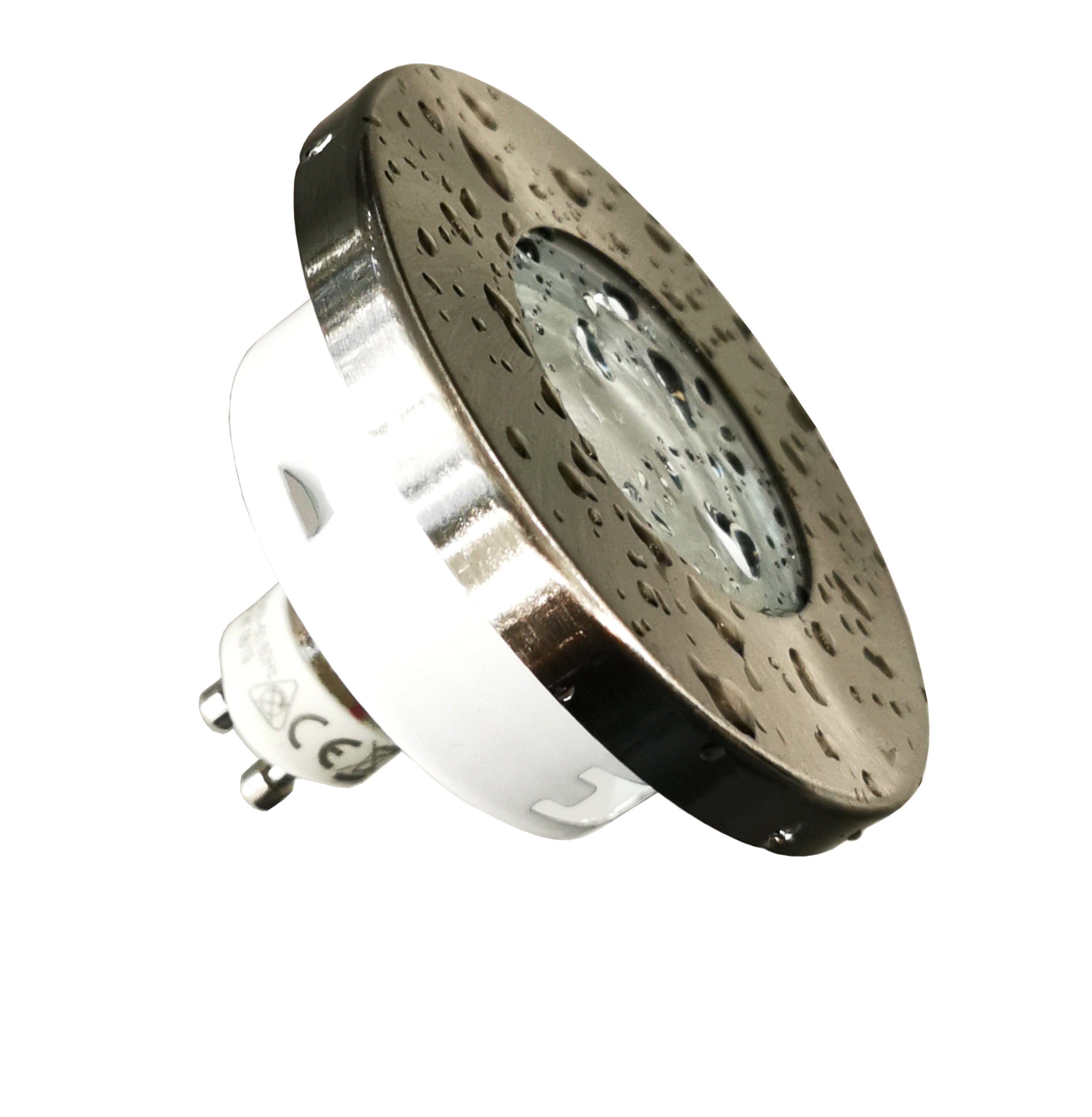 TRANGO LED Einbauleuchte, 6er Set IP65 LED Einbaustrahler 6729IP65-062G6KSDAK in Edelstahl gebürstet inkl. 6x 5 Watt 3-Stufen dimmbar GU10 LED Leuchtmittel 6000K kaltweiss Bad Einbauleuchte, Außen, Tageslichtweiß, Einbauspot, Deckenleuchte, Deckenspots