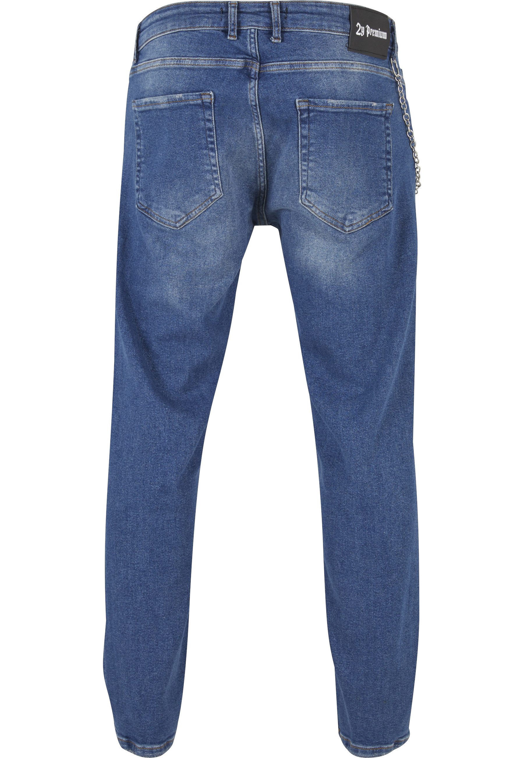 2Y Premium Bequeme Jeans 2Y Premium Herren 2Y Destroyed Tapered Denim (1-tlg)