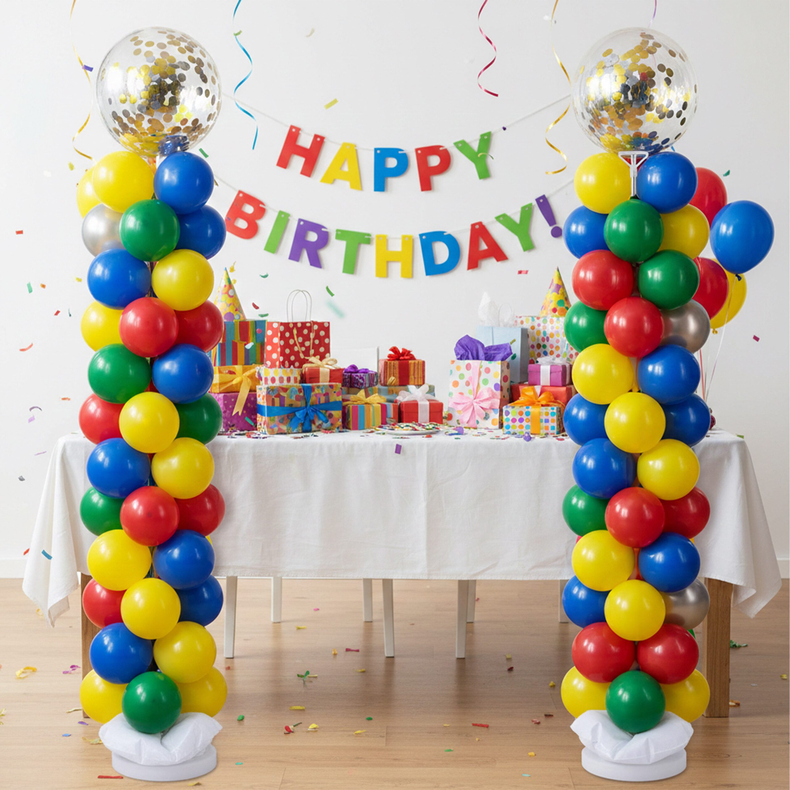 relaxdays Dekoobjekt Luftballon Ständer 2er Set