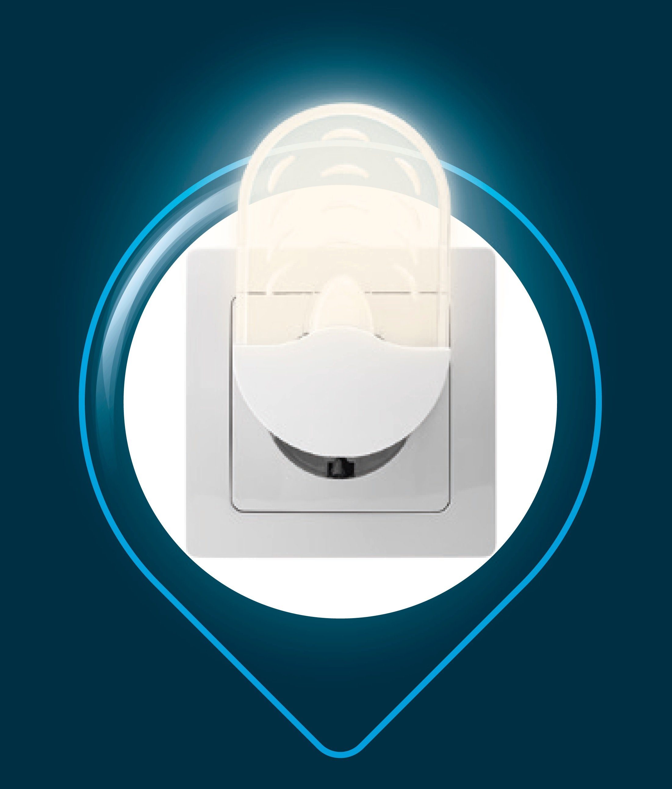 TRANGO LED Nachtlicht, Helligkeitssensor, 2er Pack 11-26O LED Steckerlicht *Oval* Wandlampe, Steckdosenlampe, Orientierungslicht, Kinderlicht, Nachtlicht, Steckdose, Sicherheitslicht mit Helligkeitssensor, Auto AN/AUS Orientierungsleuchte