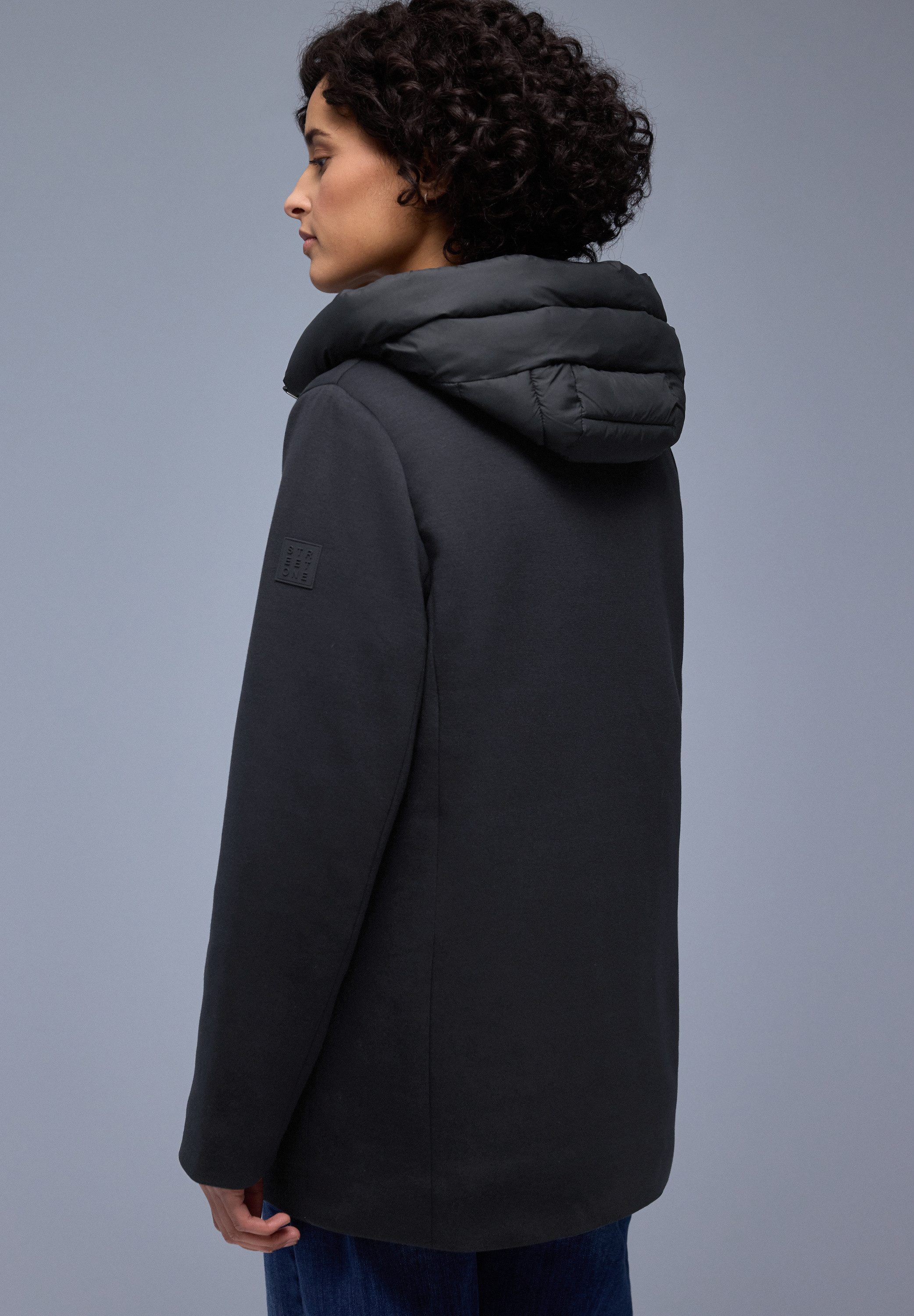 STREET ONE Langjacke im Doppel-Layer-Look und mit Kapuze günstig online kaufen
