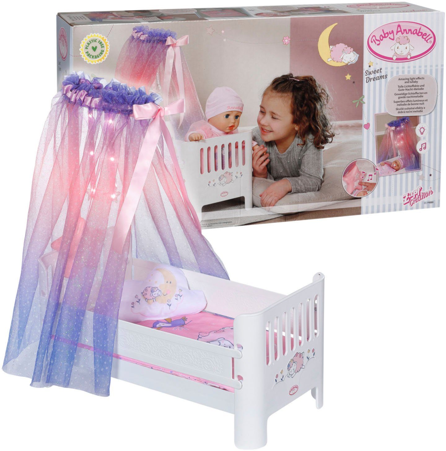 Baby Annabell Puppenbett Baby Annabell® Sweet Dreams Bett, mit Sound