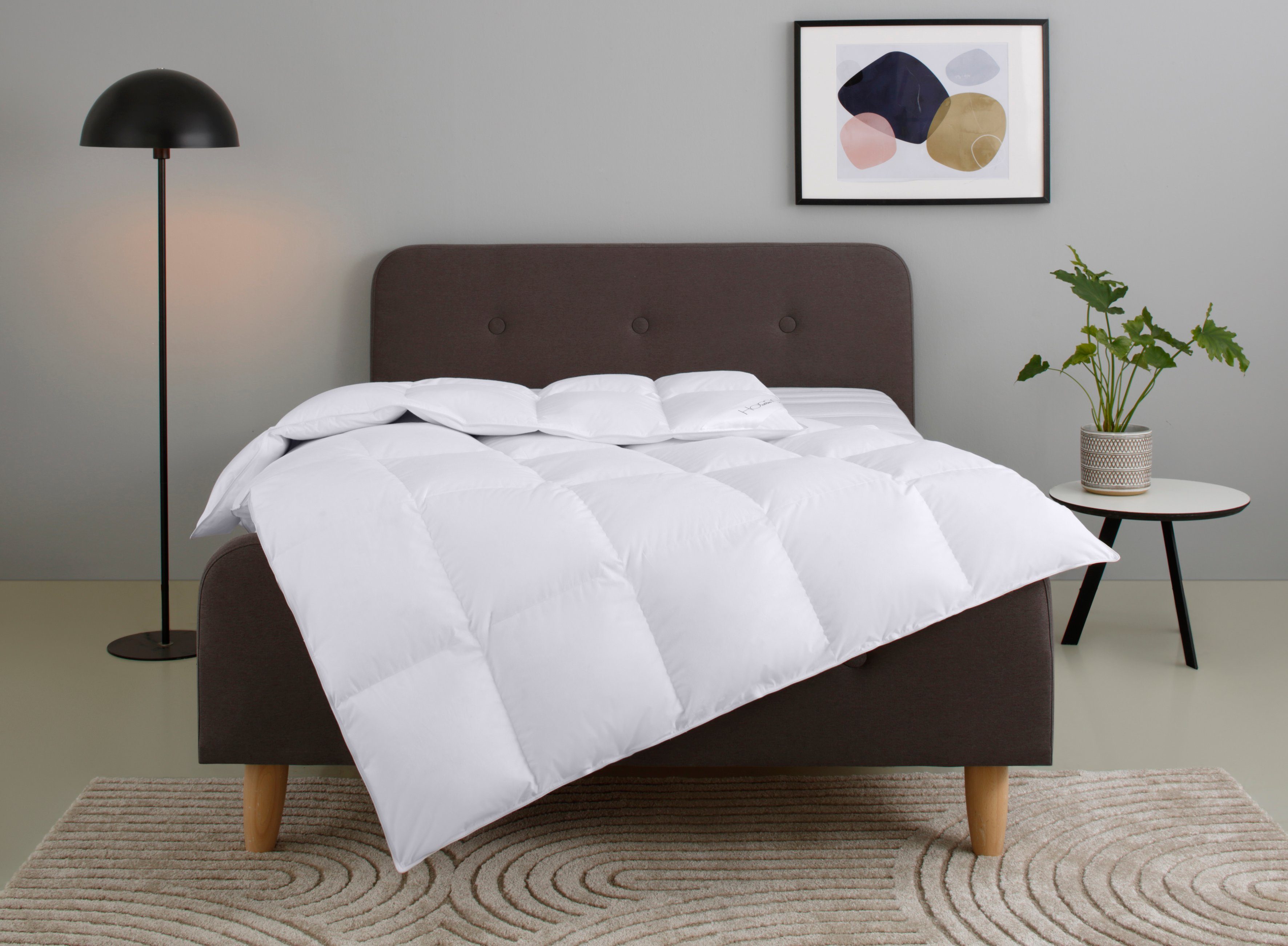 OTTO home Gänsedaunenbettdecke Litrone, Bettdecke 135x200 cm, 155x220 cm, 200x200 cm, 240x220 cm, Füllung: 100% Gänsedaunen, Bezug: Baumwolle, Bettdecken, Sommer, Winter, Ganzjahresdecke, Decke, Made in Germany