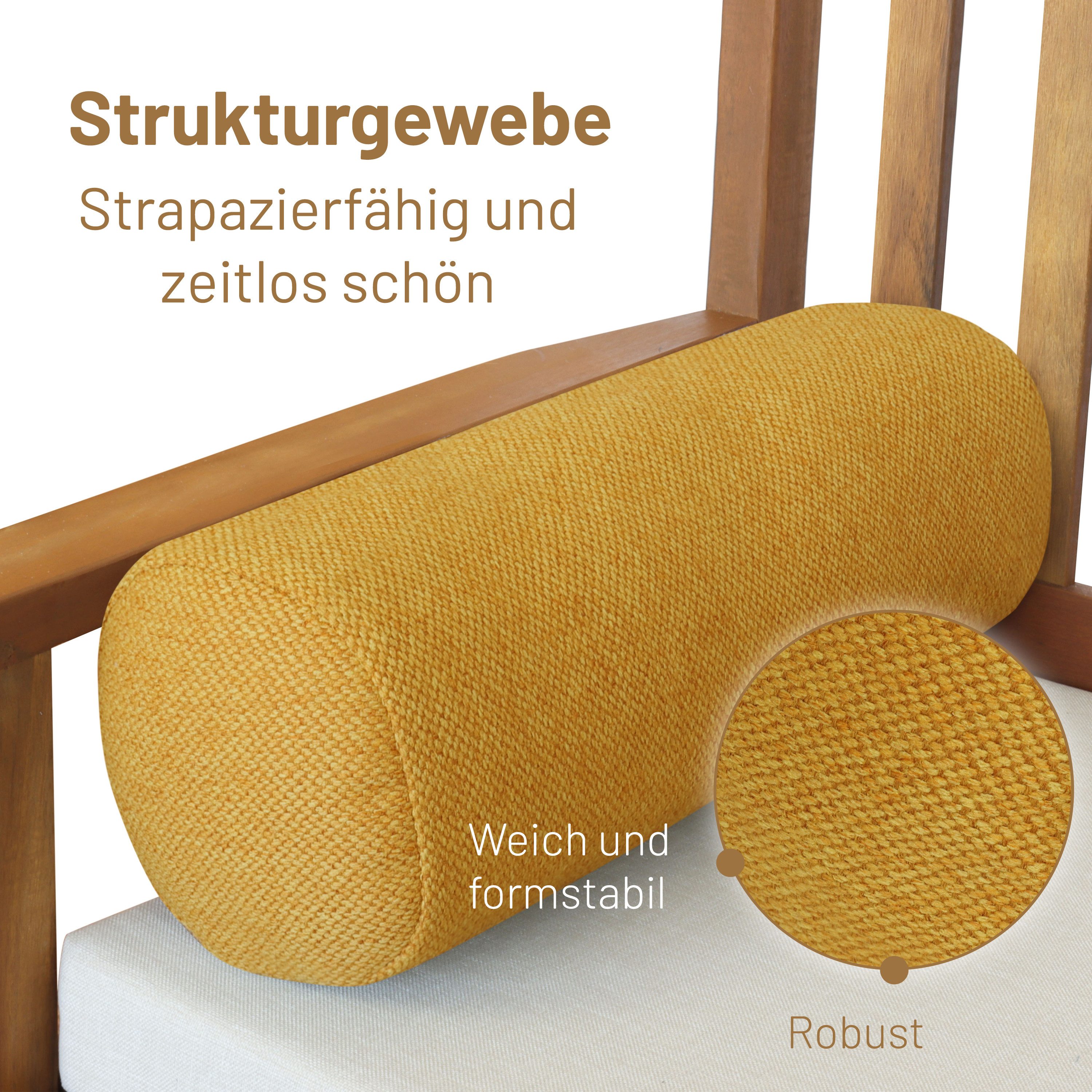 Herlag Nackenrolle LUXE, 65x20cm oder 40x15cm Nackenrolle, Kissenrolle, Dek günstig online kaufen