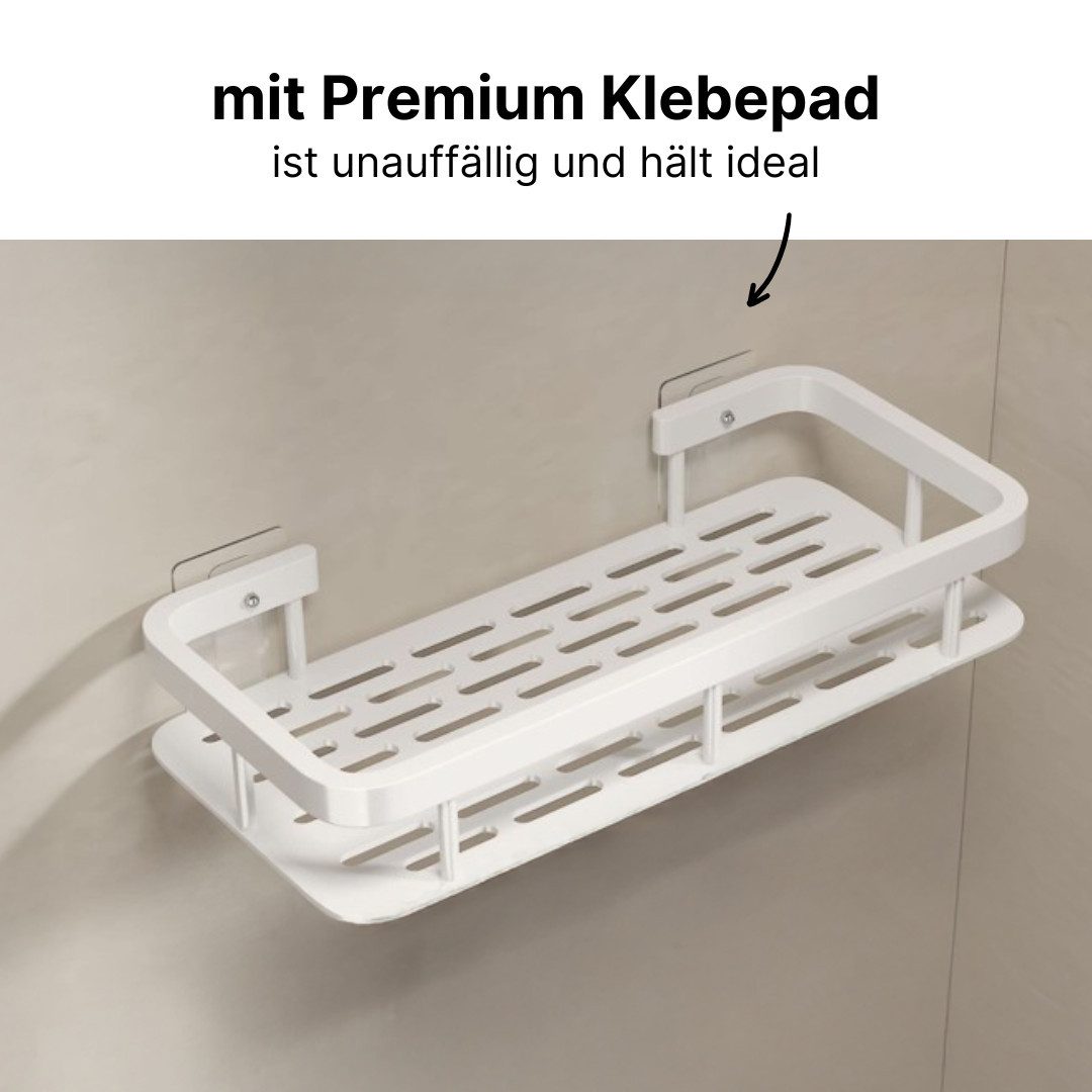 LIVINA HOME Duschablage ohne Bohren, Duschablage zum hängen, Duschkorb in schwarz, 1-tlg., Badregal, Duschregal, Duschzubehör, Badezimmerorganizer, +4 Haken – Bild 5 von 5