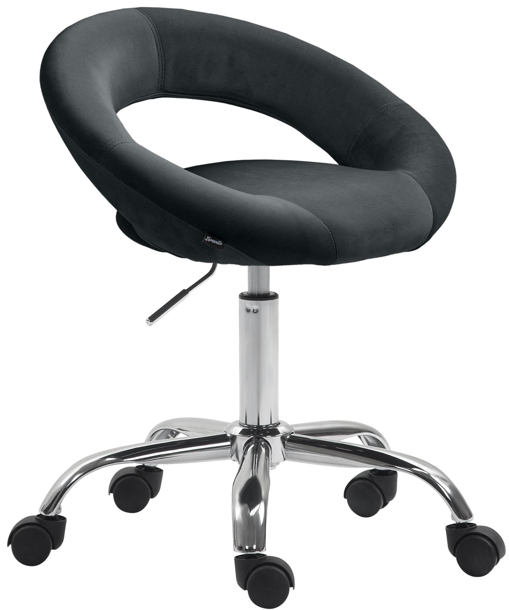 TPFLiving Hocker Olvera (mit dick gepolsterter Sitzfläche - drehbar und höhenverstellbar), maximale Belastbarkeit des Arbeitshockers: 120 kg