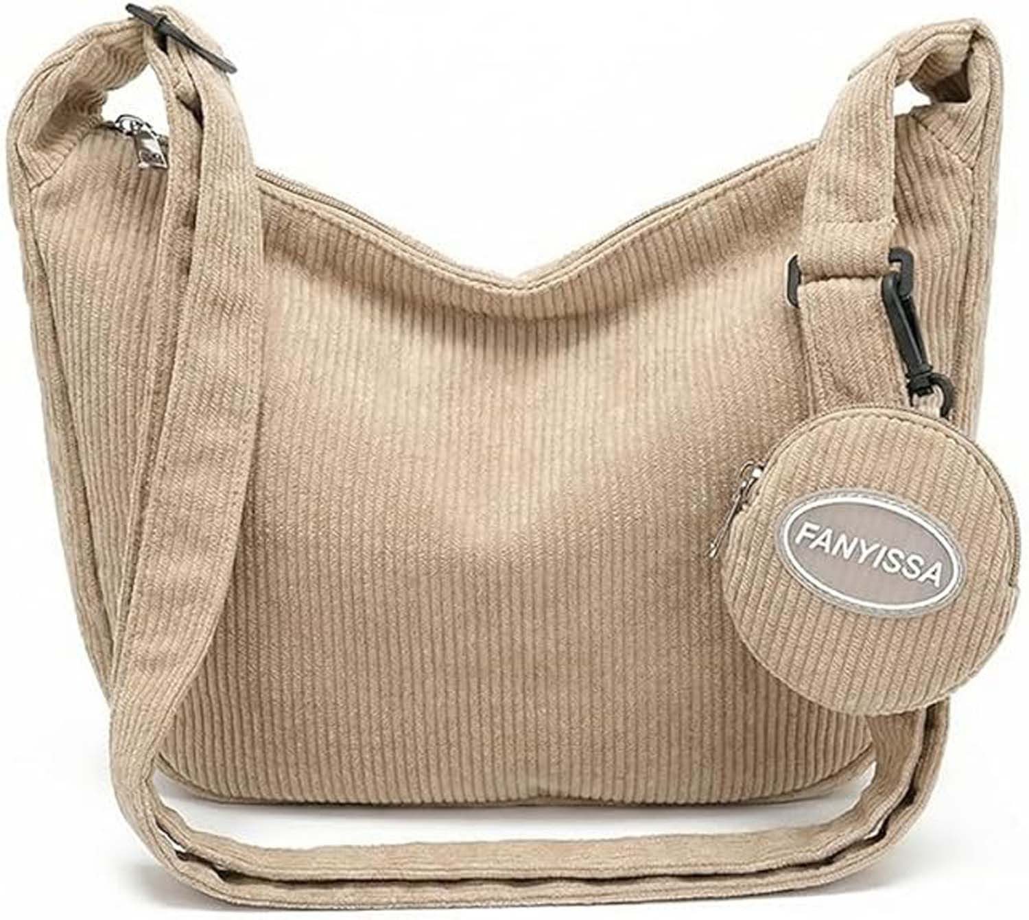 Oemmn Umhängetasche Damen Cord Tasche Damen Crossbody Bag Crossbag mit verstellbarem