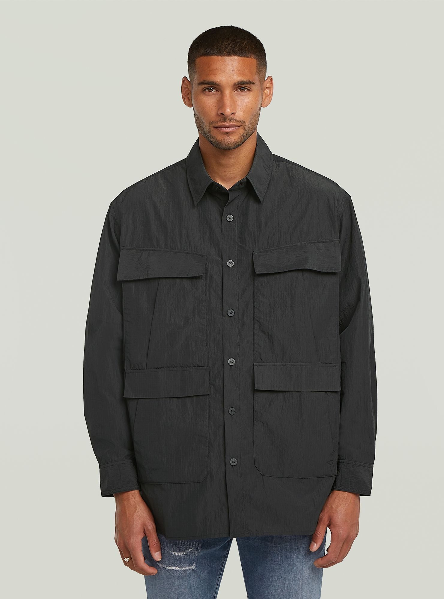Langarmshirt Relaxed Cargohemd