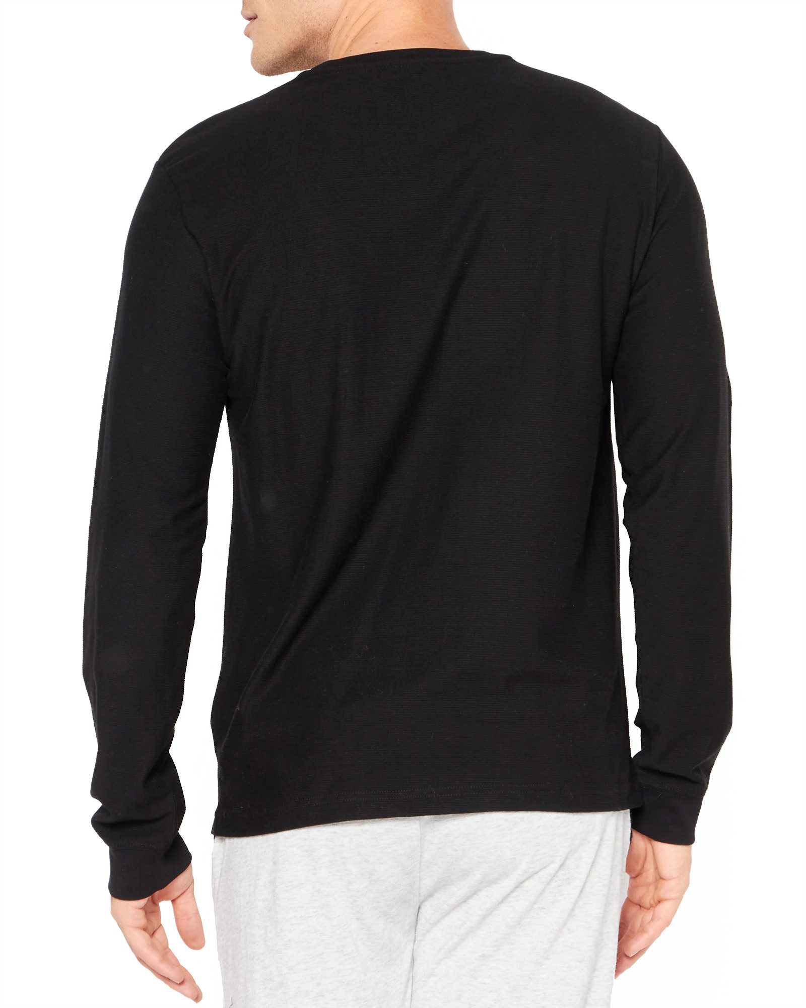 Diesel Rundhalsshirt Langarm Regular Fit Schwarz günstig online kaufen