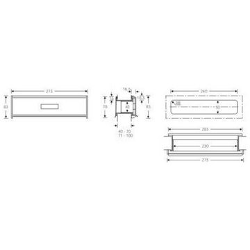 forum® Briefkasten Briefeinwurf-Set, 0383826, F1 Schacht+Klappe