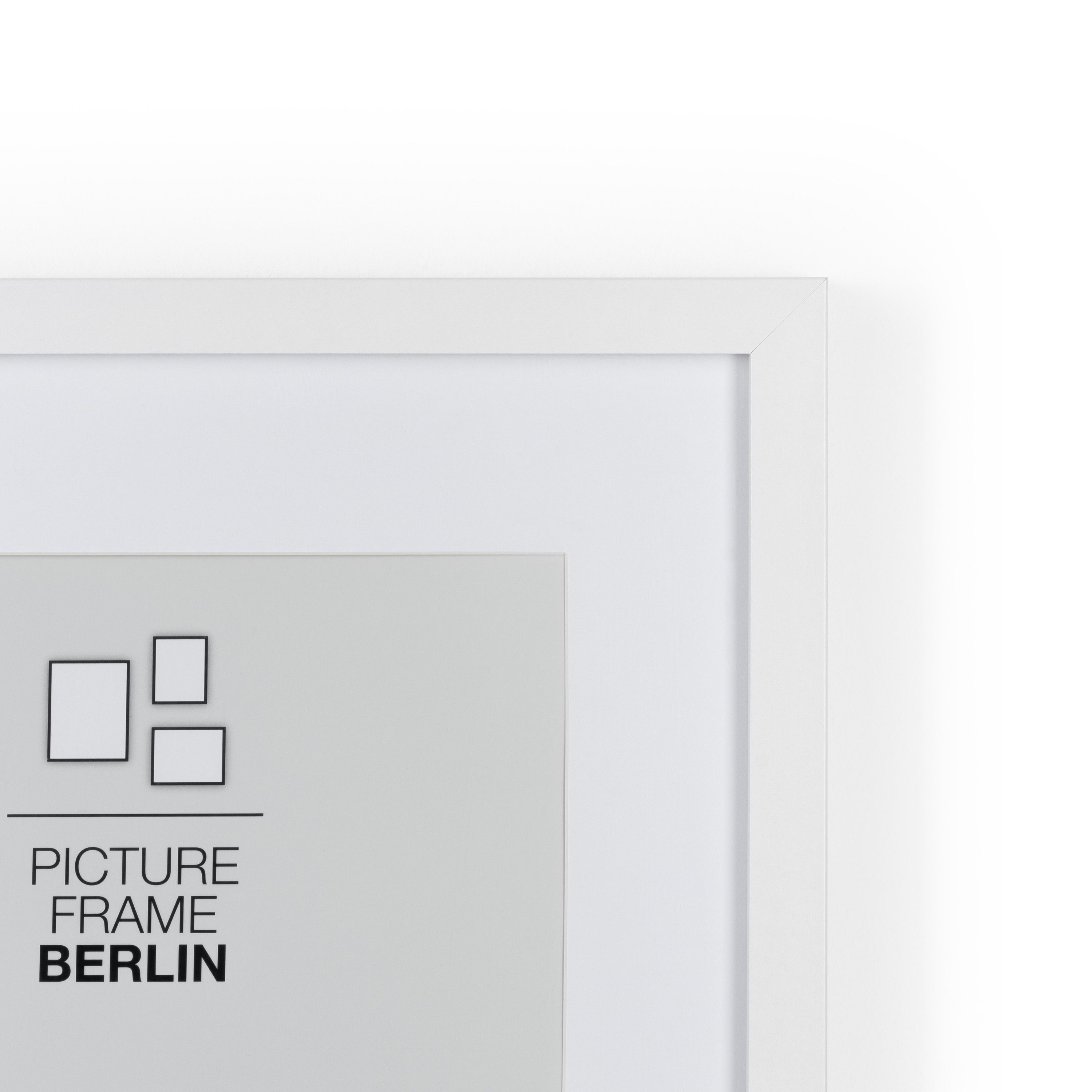 Blumtal Einzelrahmen Berlin - Hochwertiger Fotorahmen mit Passepartout, (Einzeln und als 2er Set verfügbar, 1 St), in verschiedenen Größen und Farben
