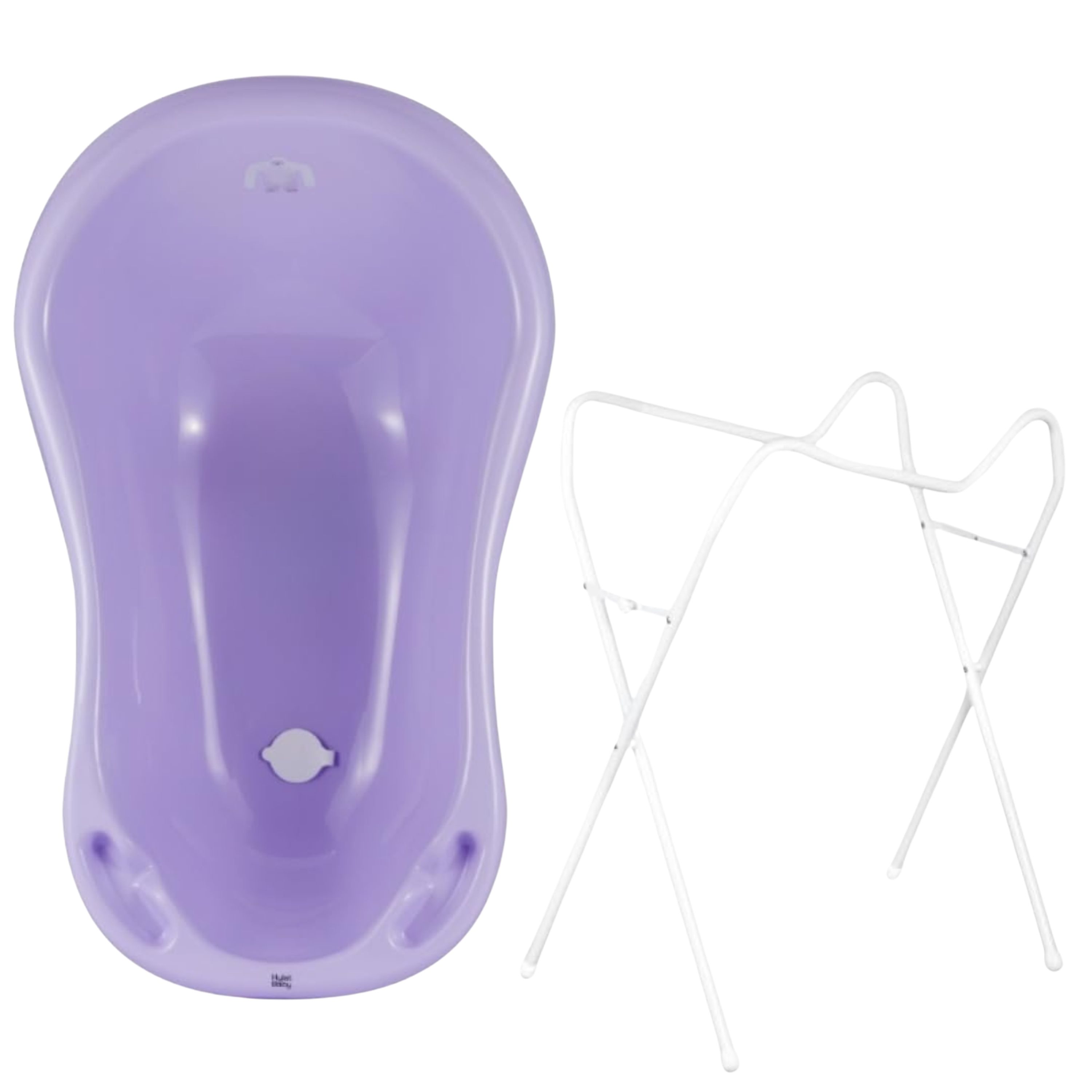 Hylat Baby Babybadewanne Hylat Baby Babybadewanne mit Gestell, TÜV Rheinland zertifiziert, Lite, (2-tlg), Hylat Baby Babywanne mit Gestell Lila
